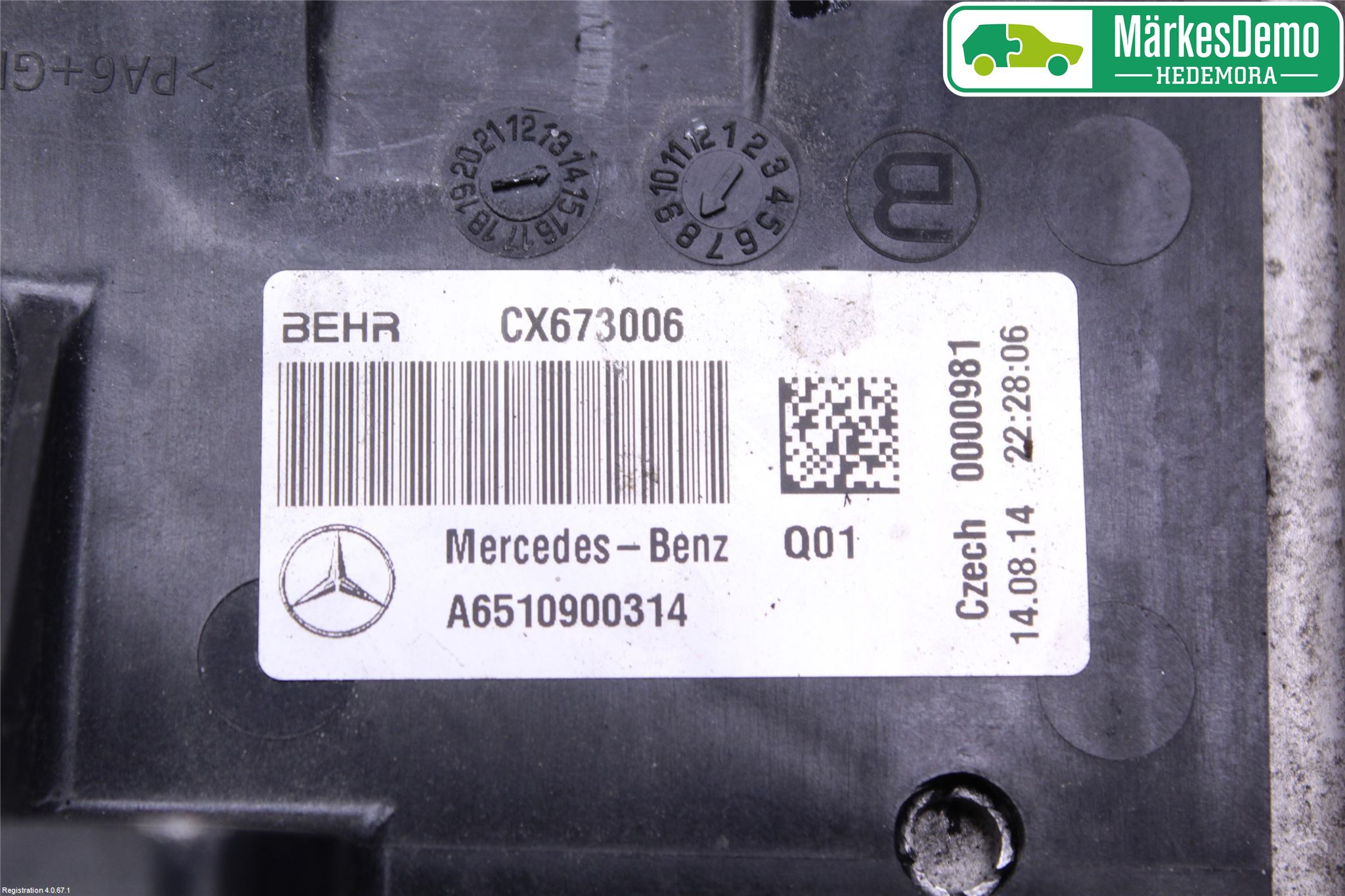 Mercedes-Benz MB C-KLASS (W205) 14-21 Laddluft-Intercooler Kyl