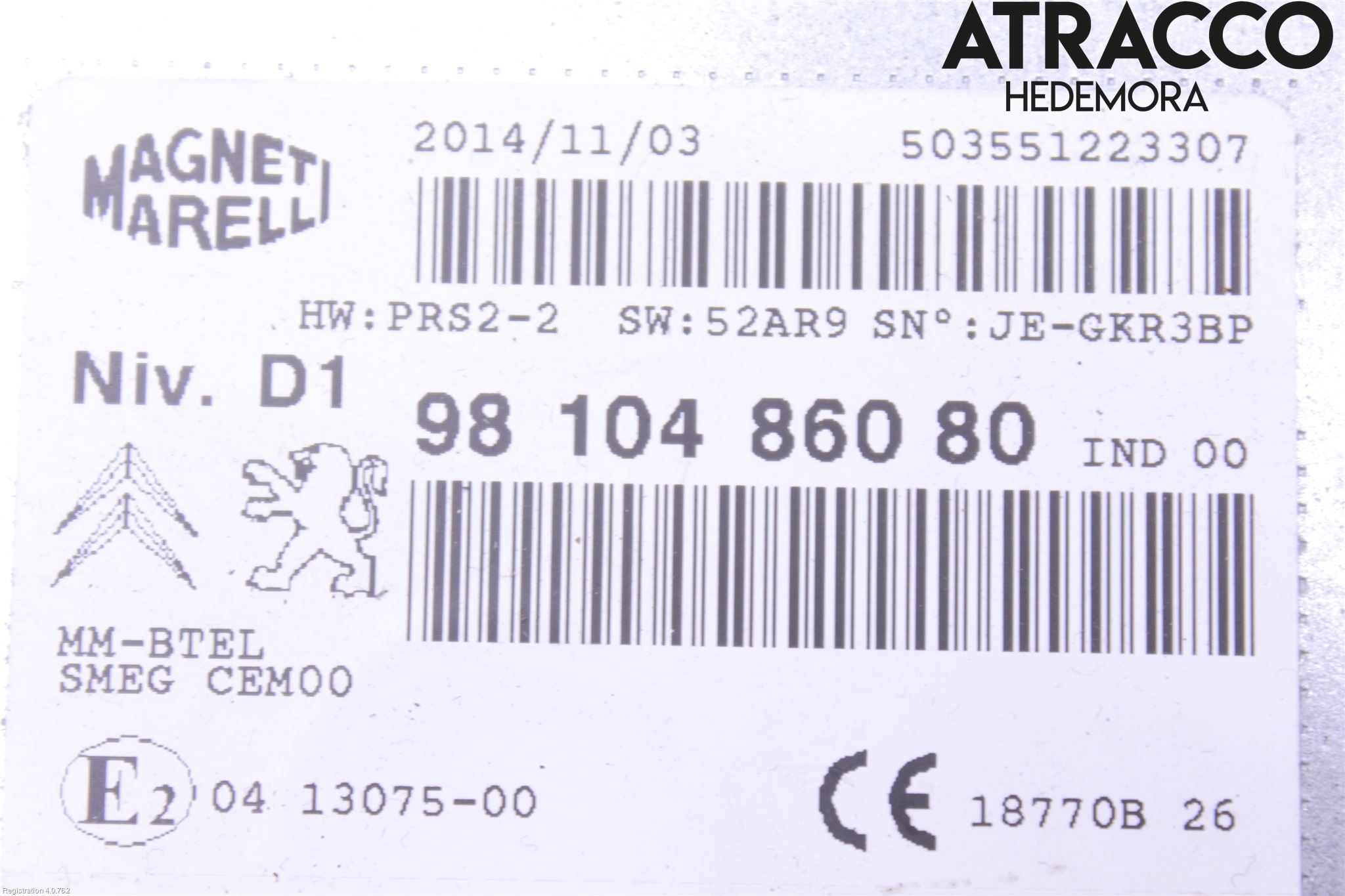 Citroen C4 GRAND PICASSO 14-18 Cd Radio - Multimediapanel