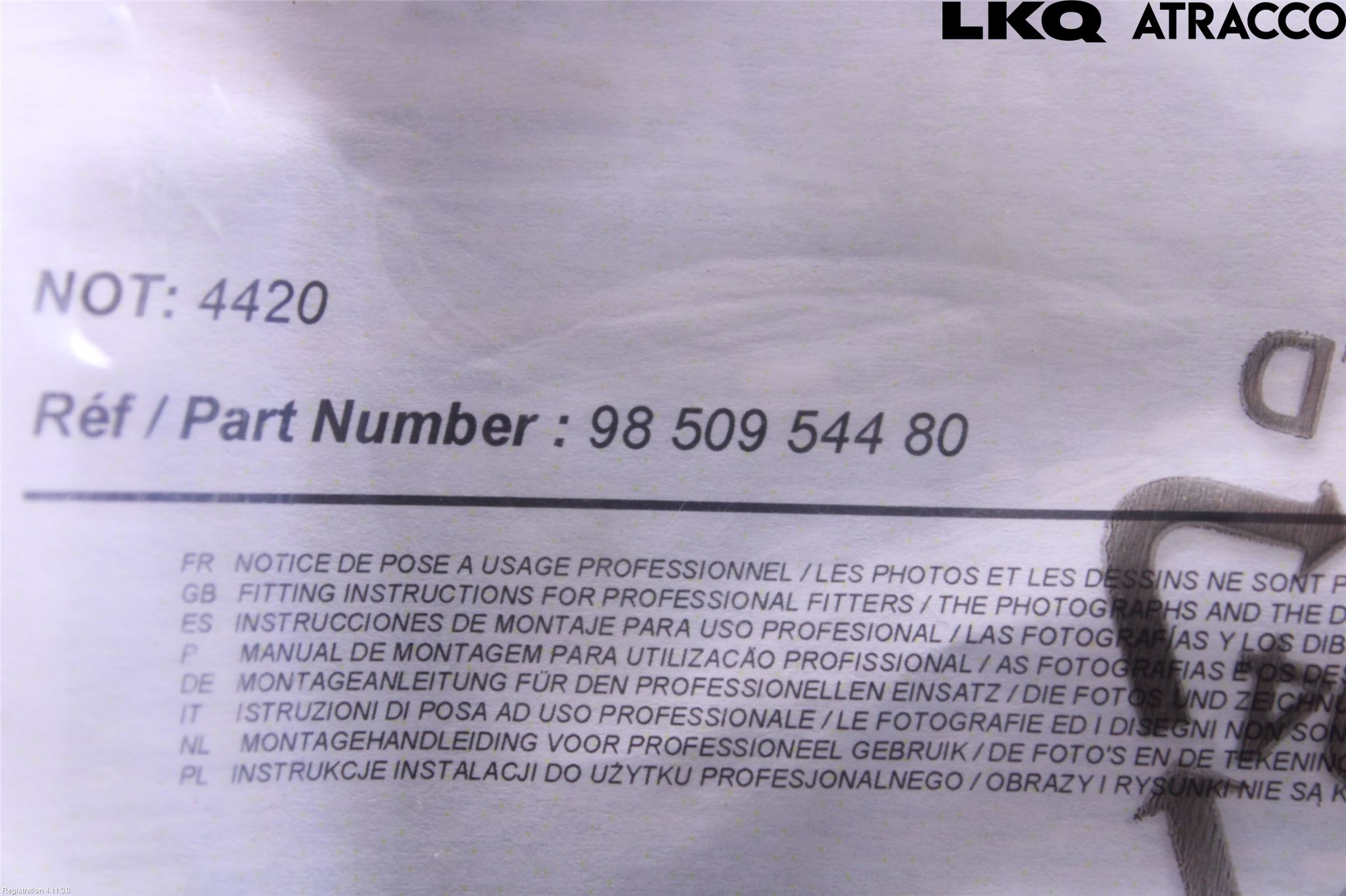 Peugeot 408 22- Kylarfäste-Ram-Balk