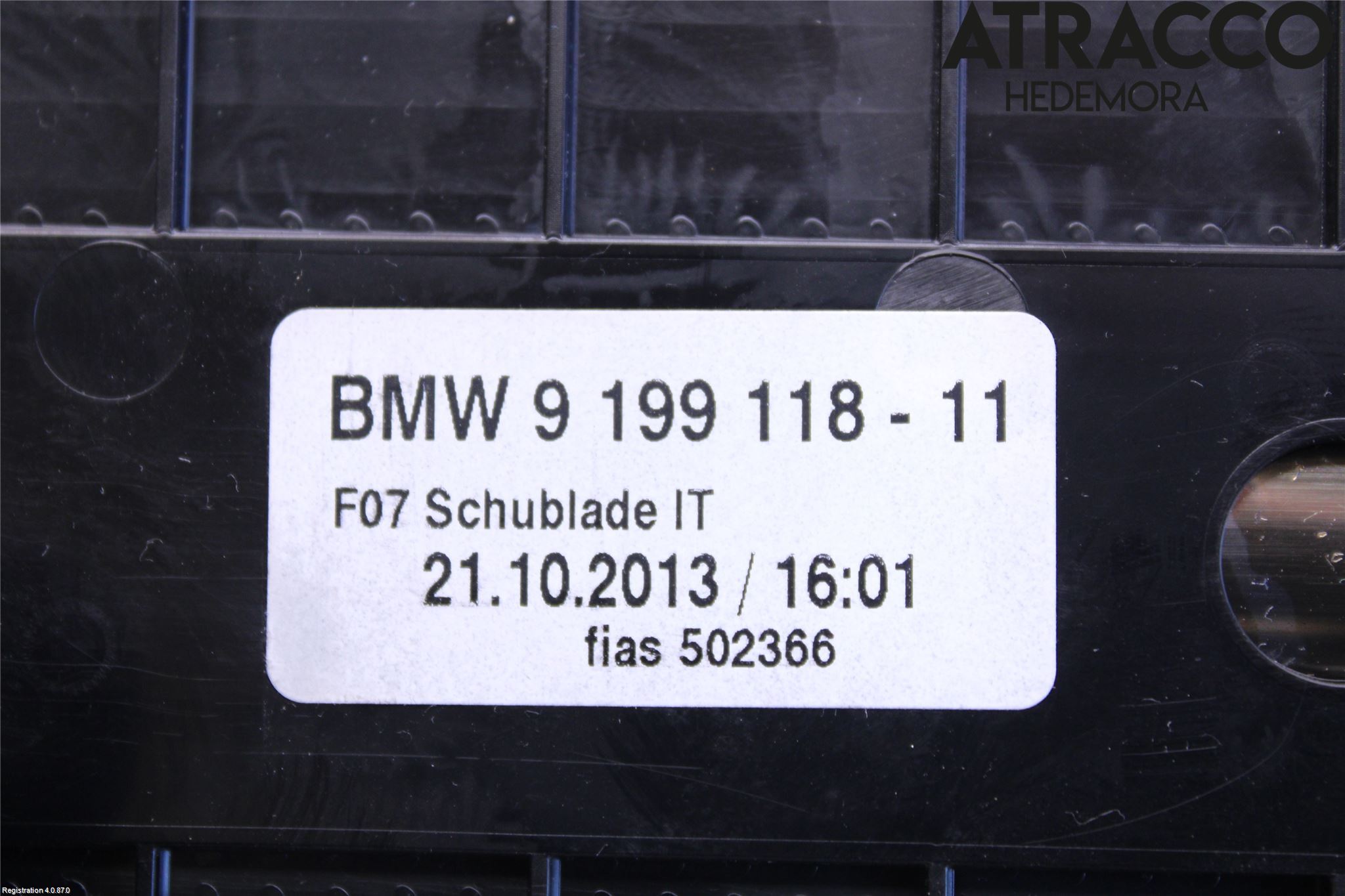 BMW 5 GT F07 09-17 Instrumentbräda Förvaringsfack