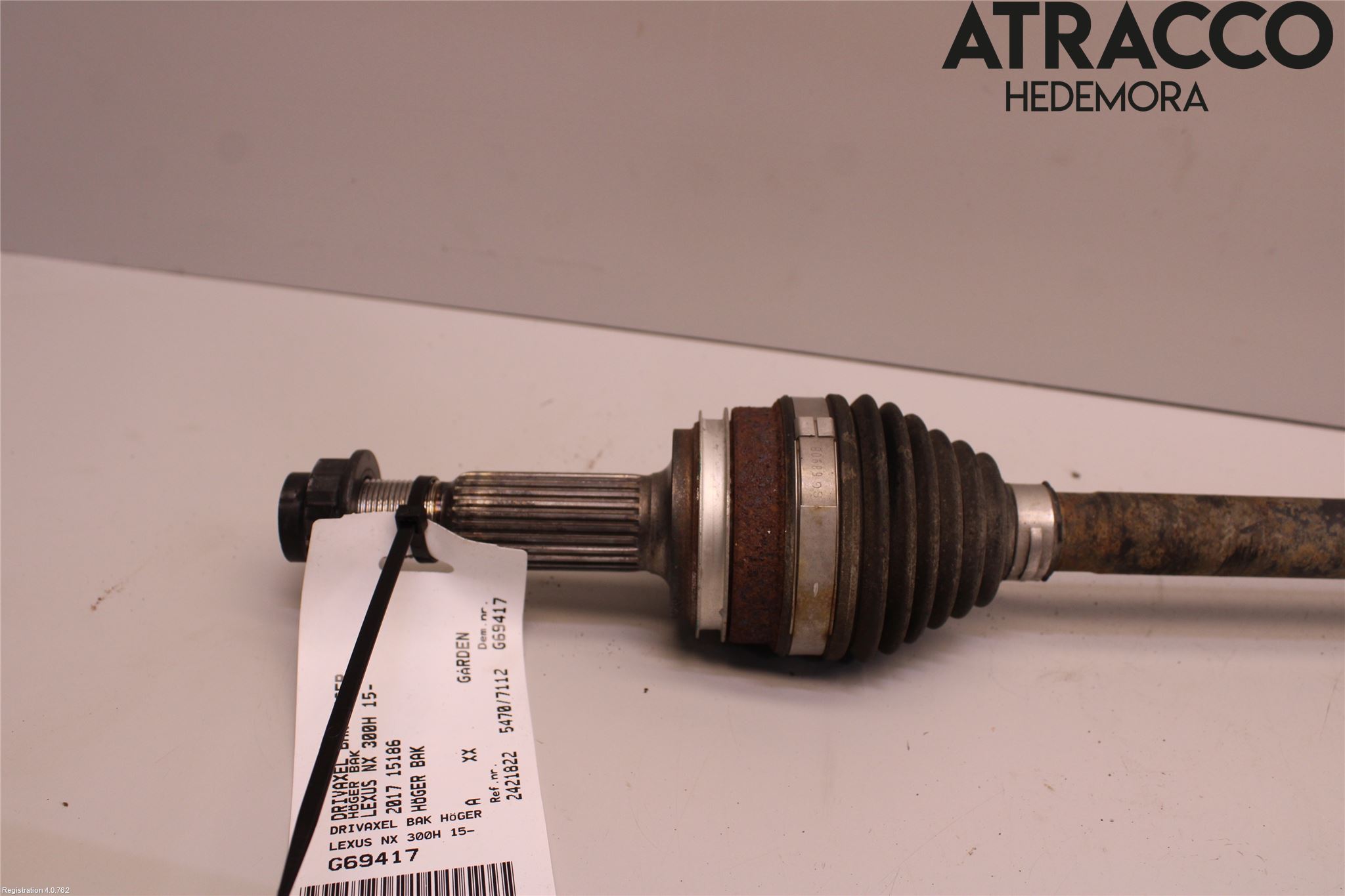 Lexus NX 300h 15-21 Drivaxel Bak Höger
