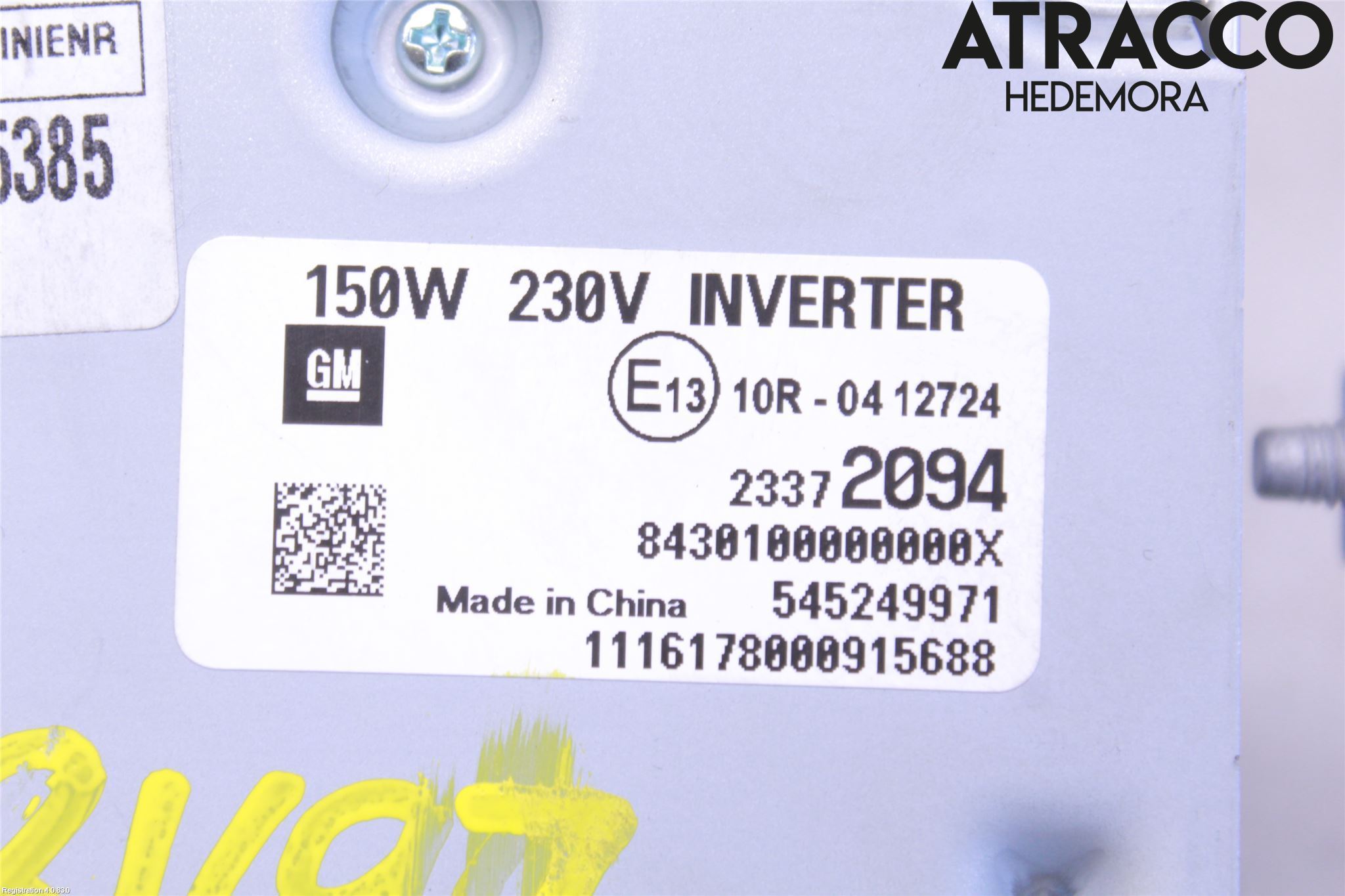Opel INSIGNIA 17- Inverter 12 -> 220 V