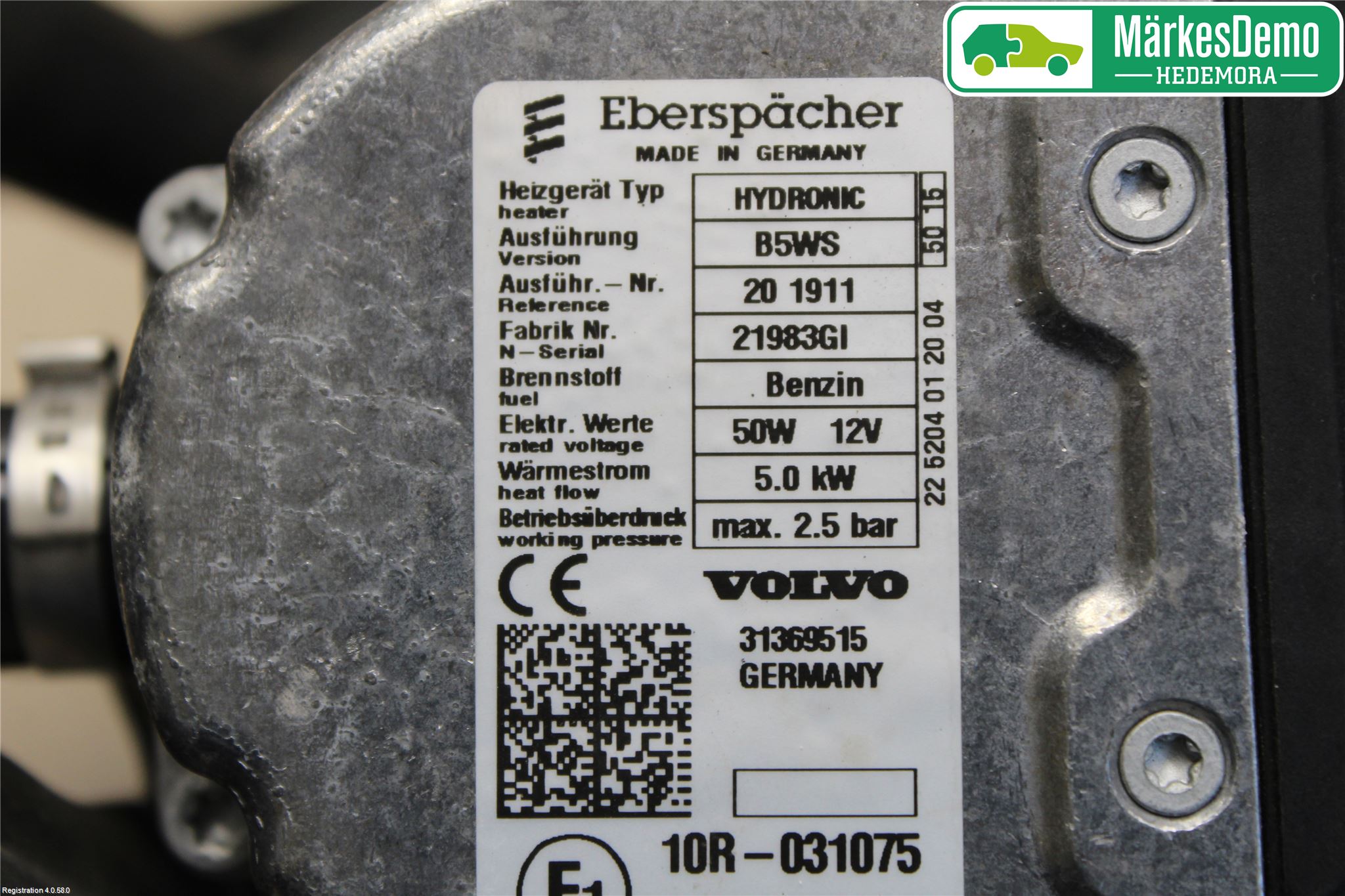 Volvo V40 12-19 Bensinvärmare