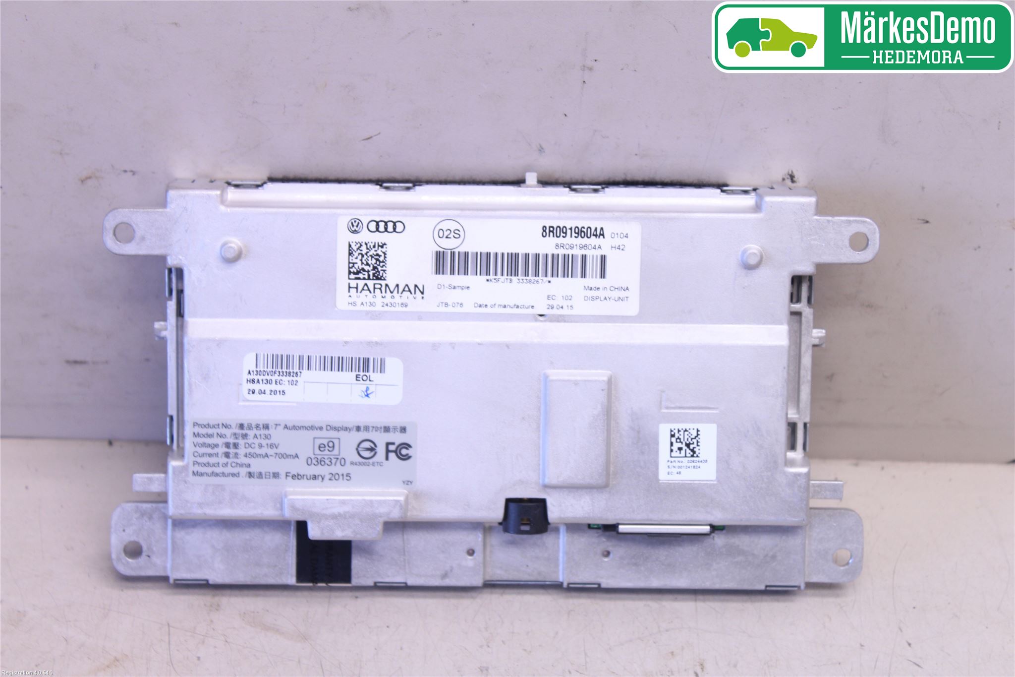 Audi A4 12-15 Multifunktionsdisplay