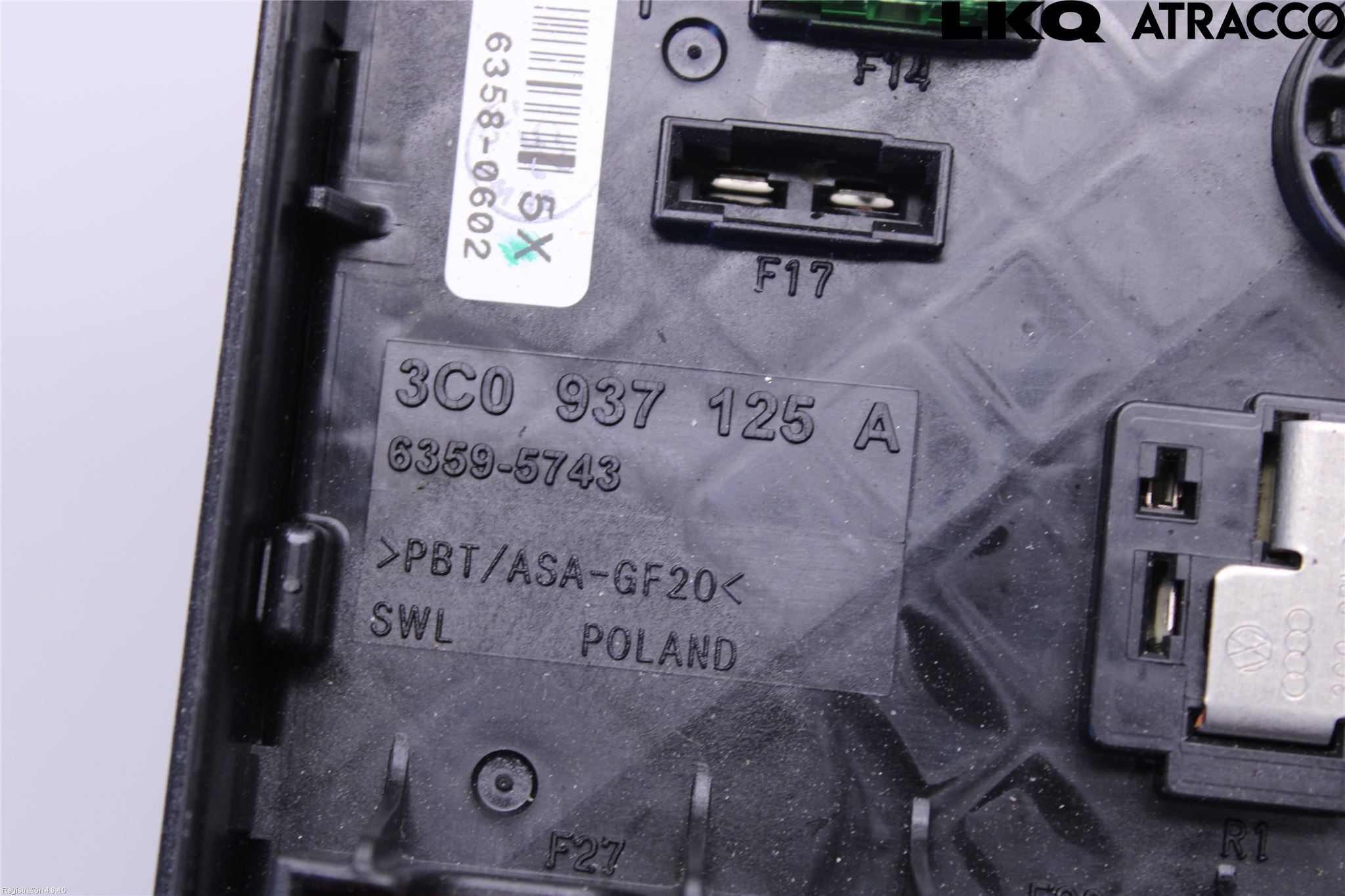 Volkswagen VW TIGUAN 07-16 Säkringsdosa-Elcentral