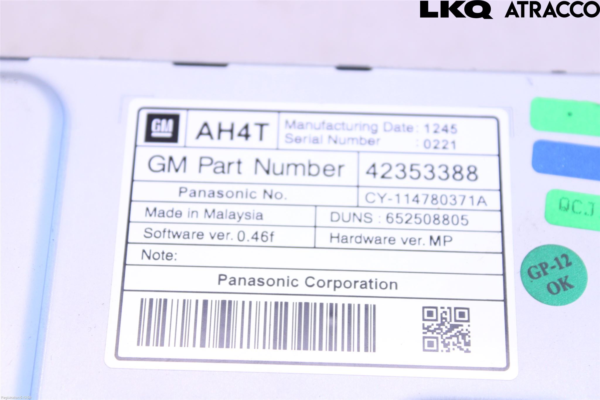 Opel ZAFIRA C 12-19 Cd Radio - Multimediapanel
