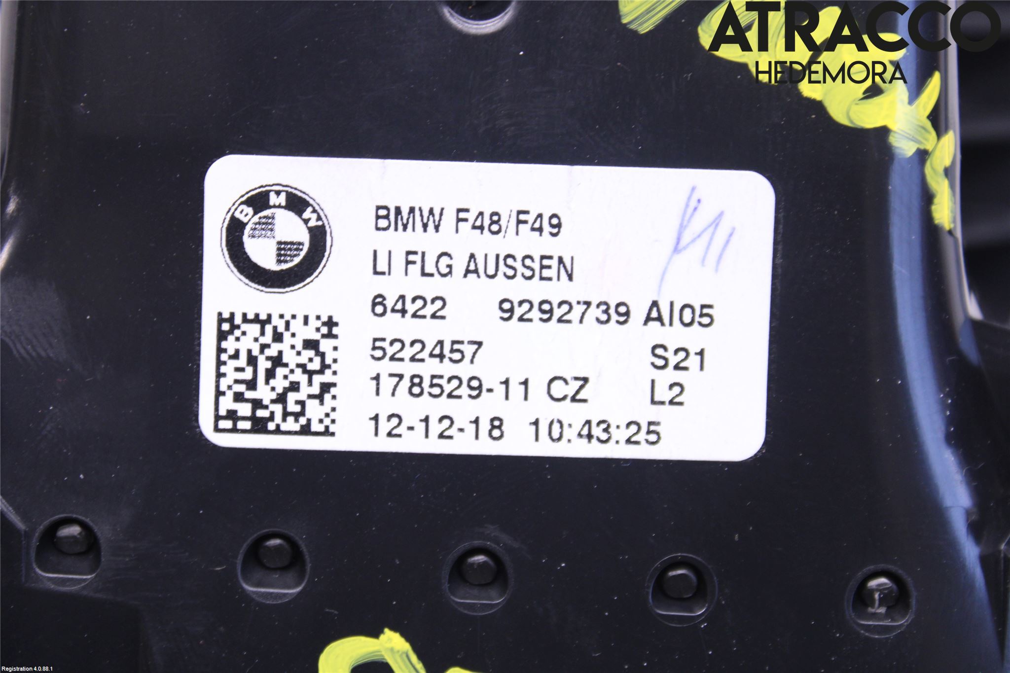 BMW X1 F48 15-22 Defrosterkanal-Munstycke