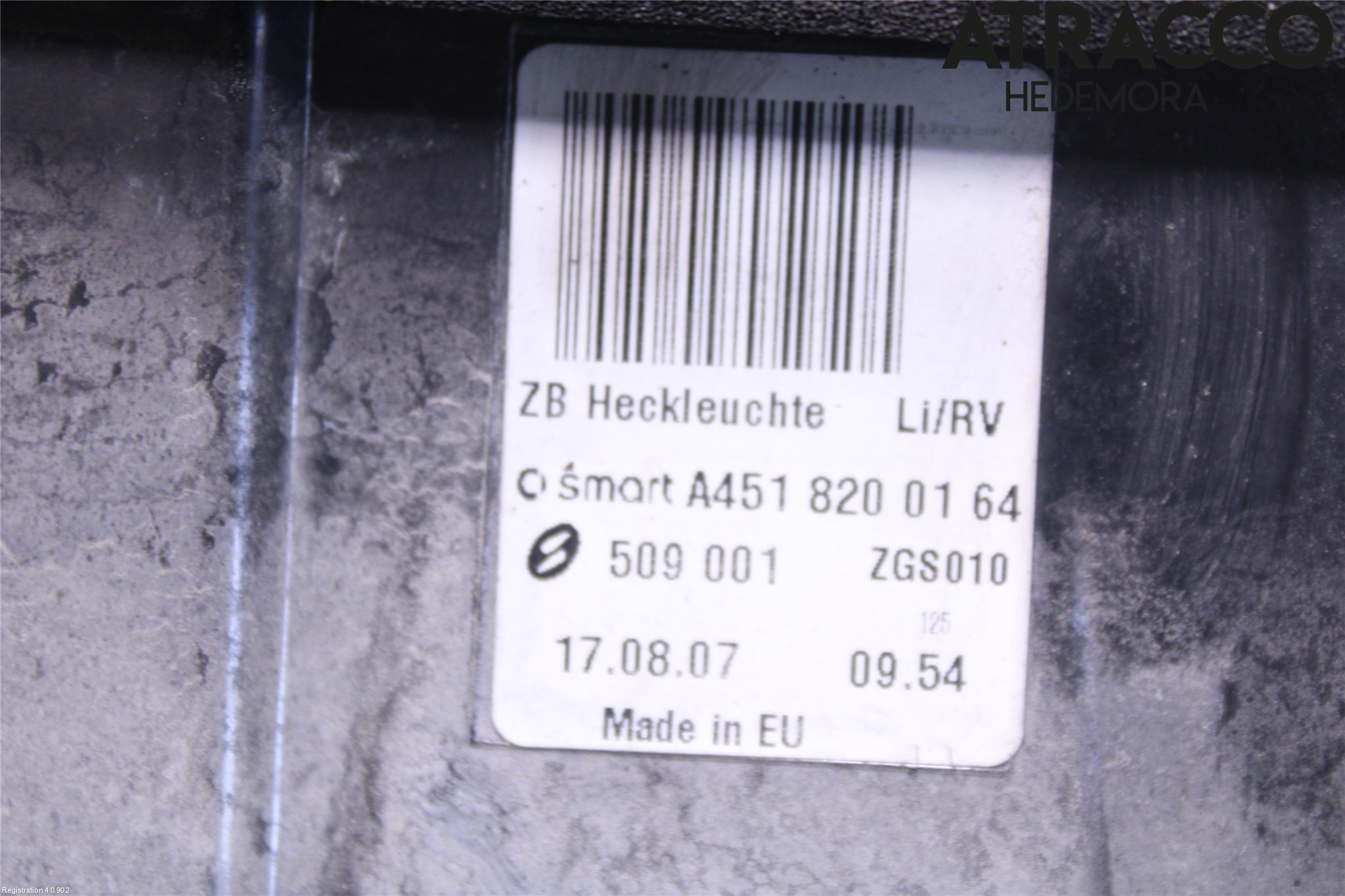 Smart FORTWO I 99-07 Bakljus Vänster