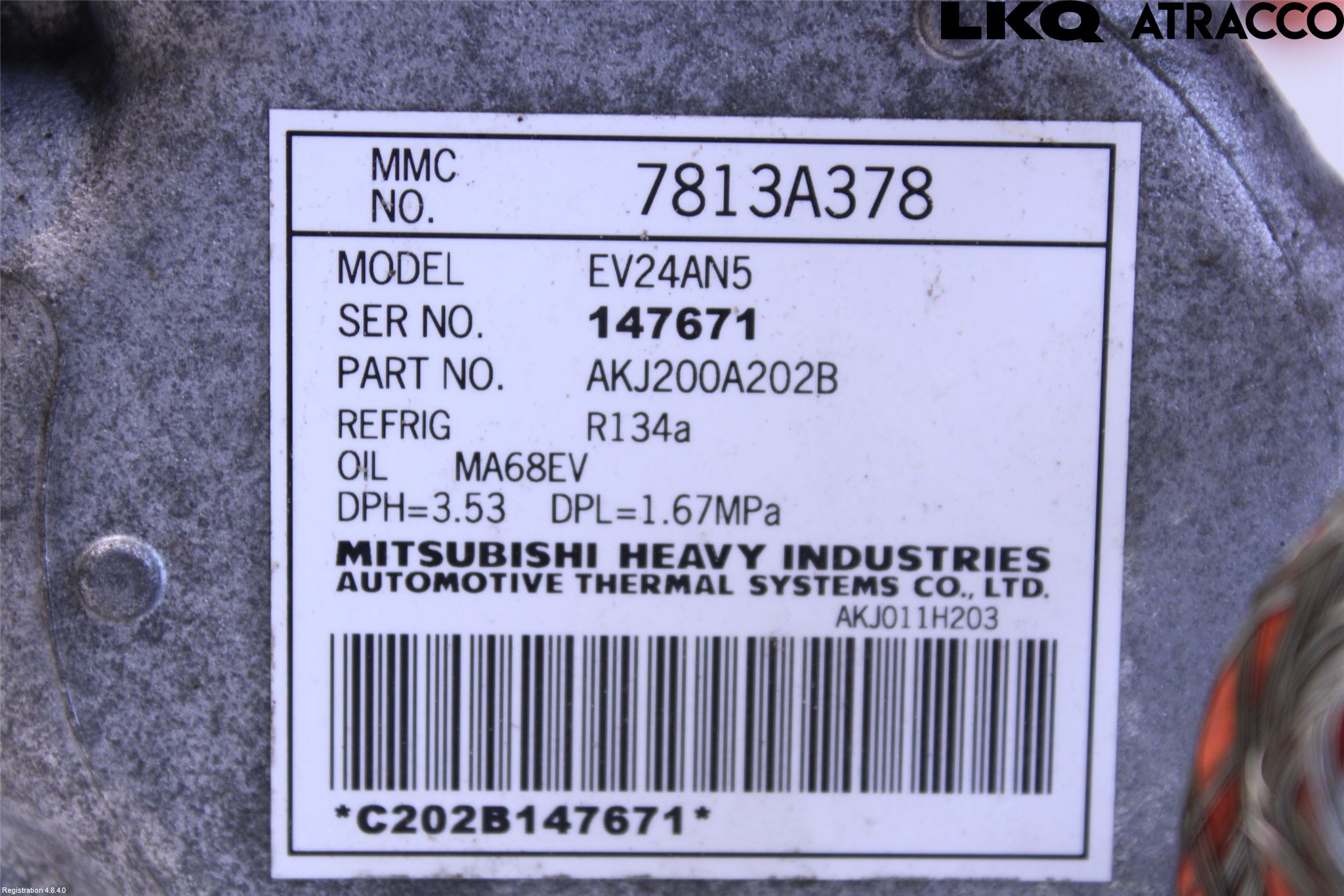 Mitsubishi OUTLANDER 13-21 Ac Kompressor