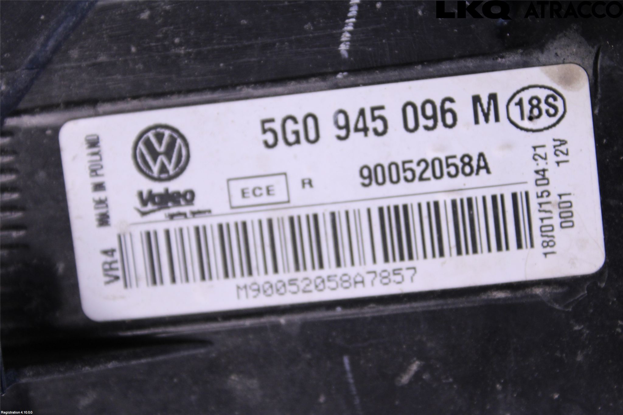 Volkswagen VW GOLF / E-GOLF VII 13-20 Bakljus Höger