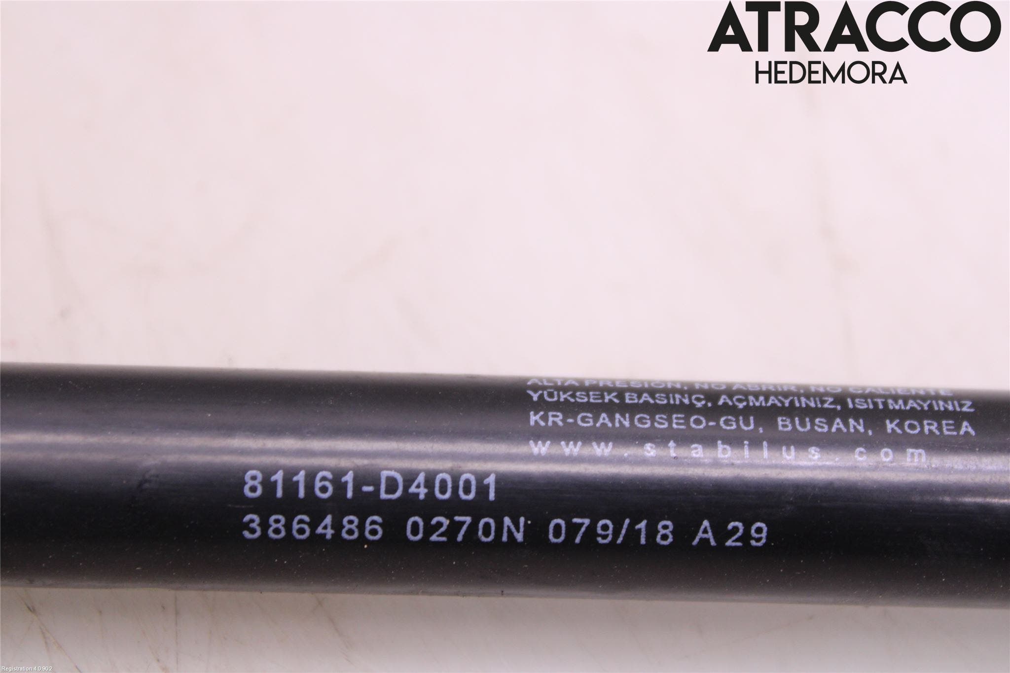 Kia OPTIMA 16-20 Gasfjäder Motorhuv