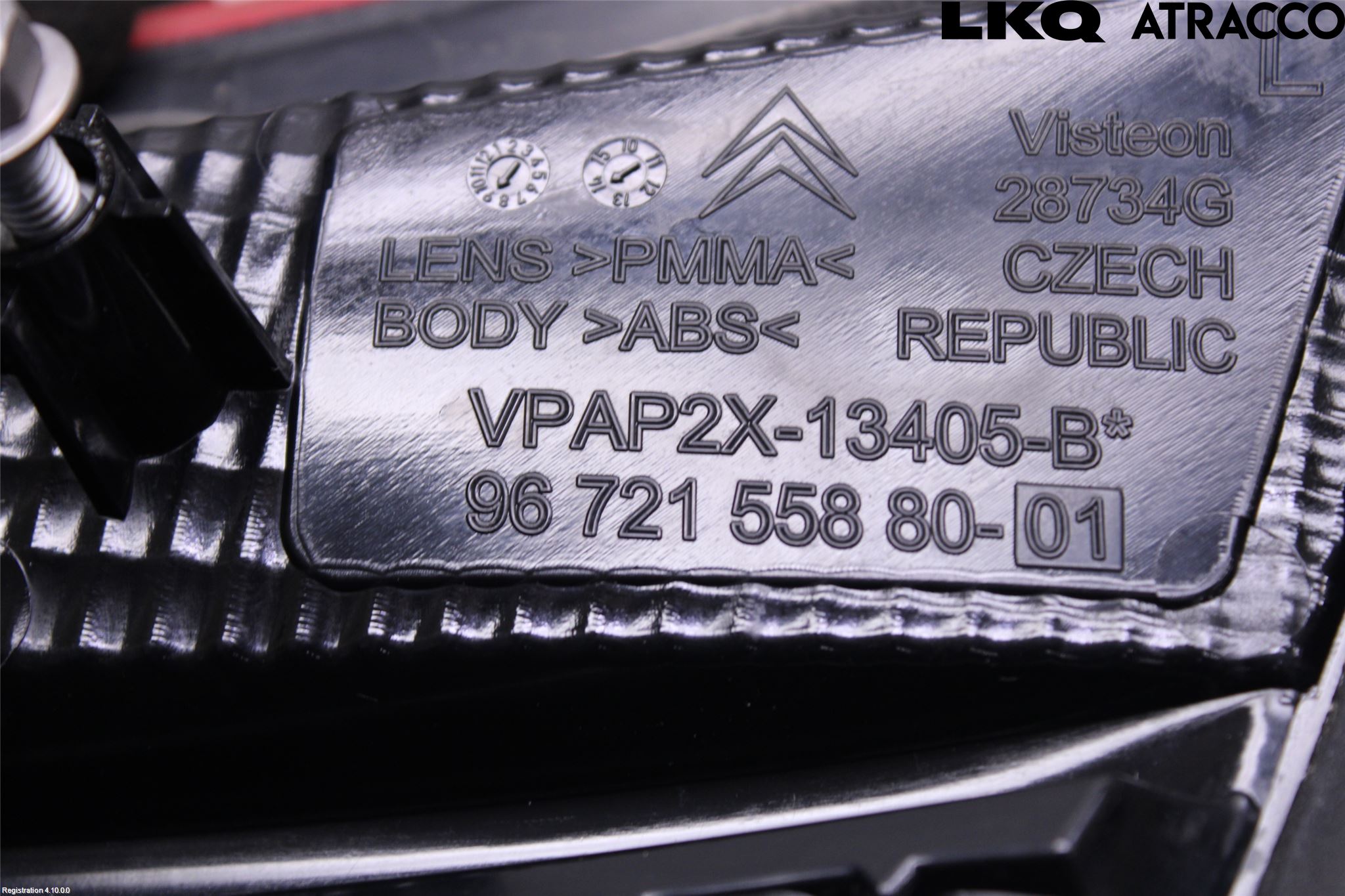 Citroen C4 II 11-18 Bakljus Lucka Vä