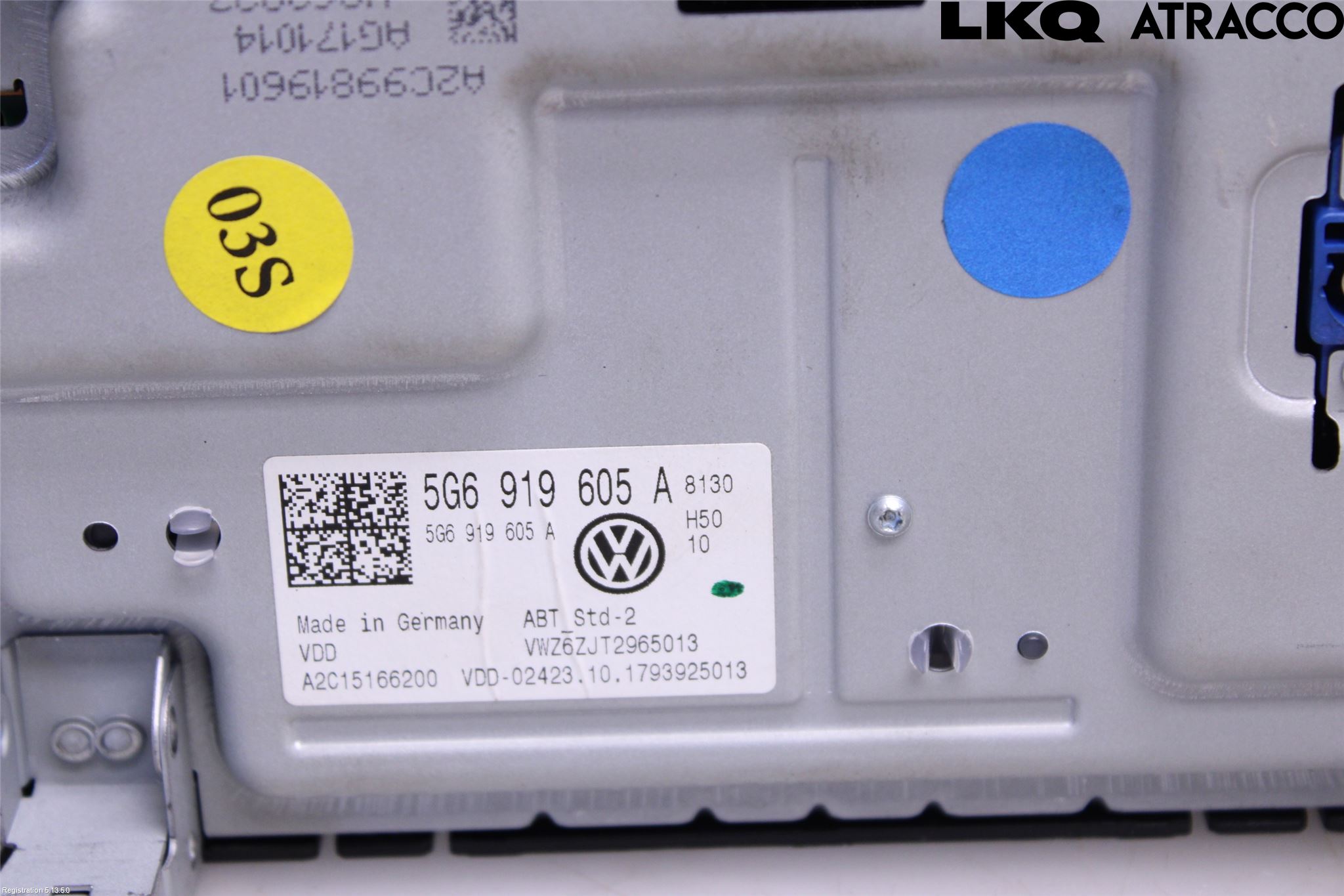 Volkswagen VW GOLF / E-GOLF VII 13-20 Multifunktionsdisplay