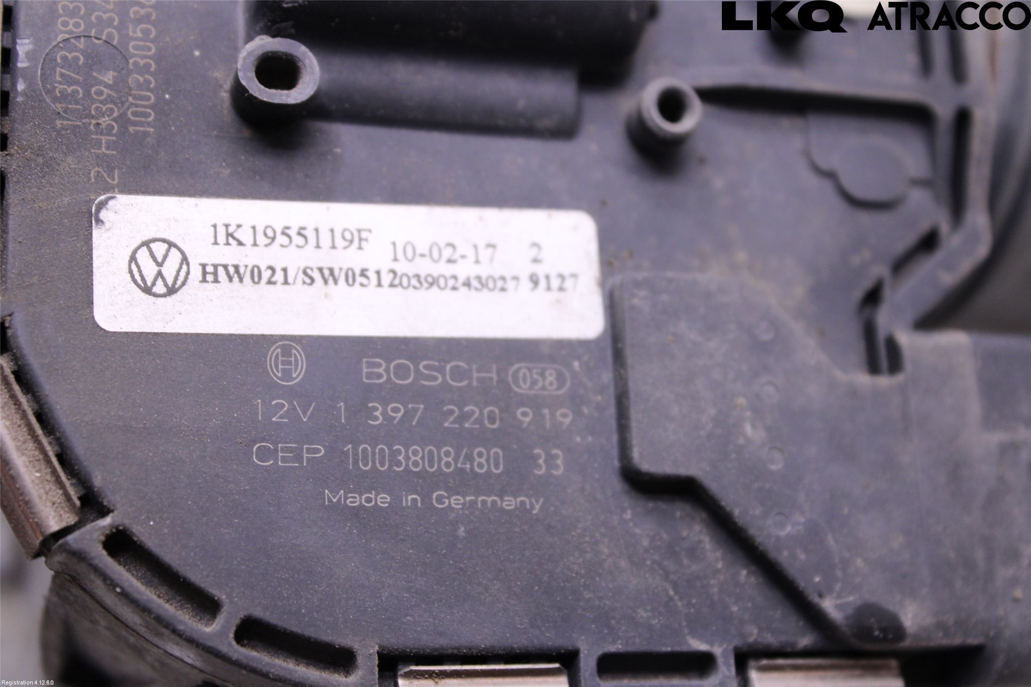 Volkswagen VW GOLF VI 09-13 Torkarmotor Vindruta