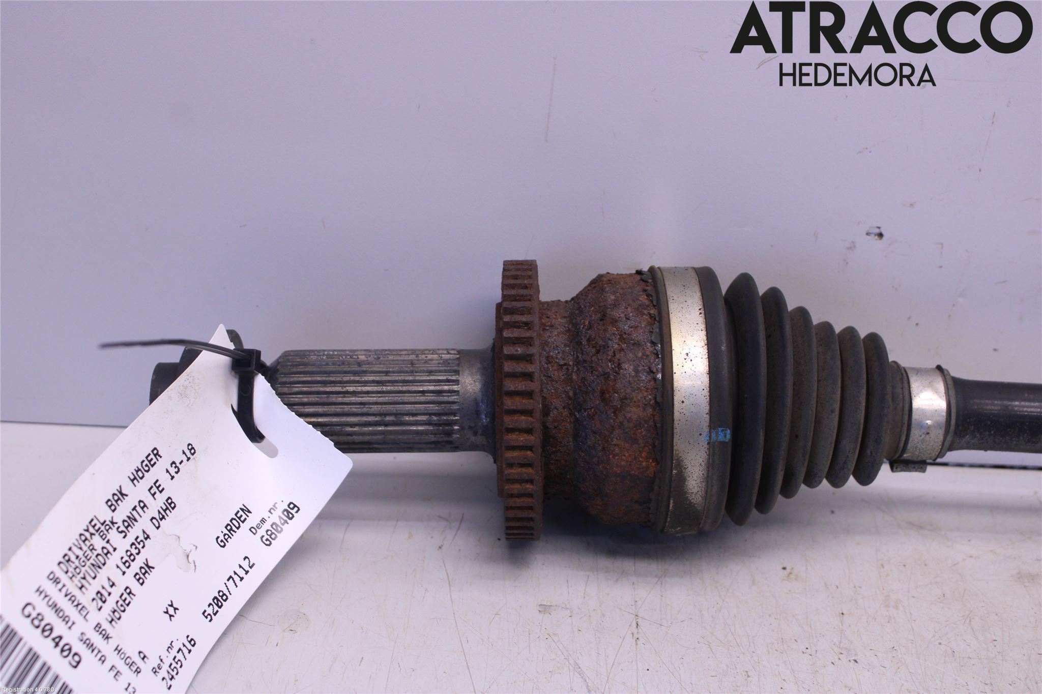 Hyundai SANTA FE 13-18 Drivaxel Bak Höger