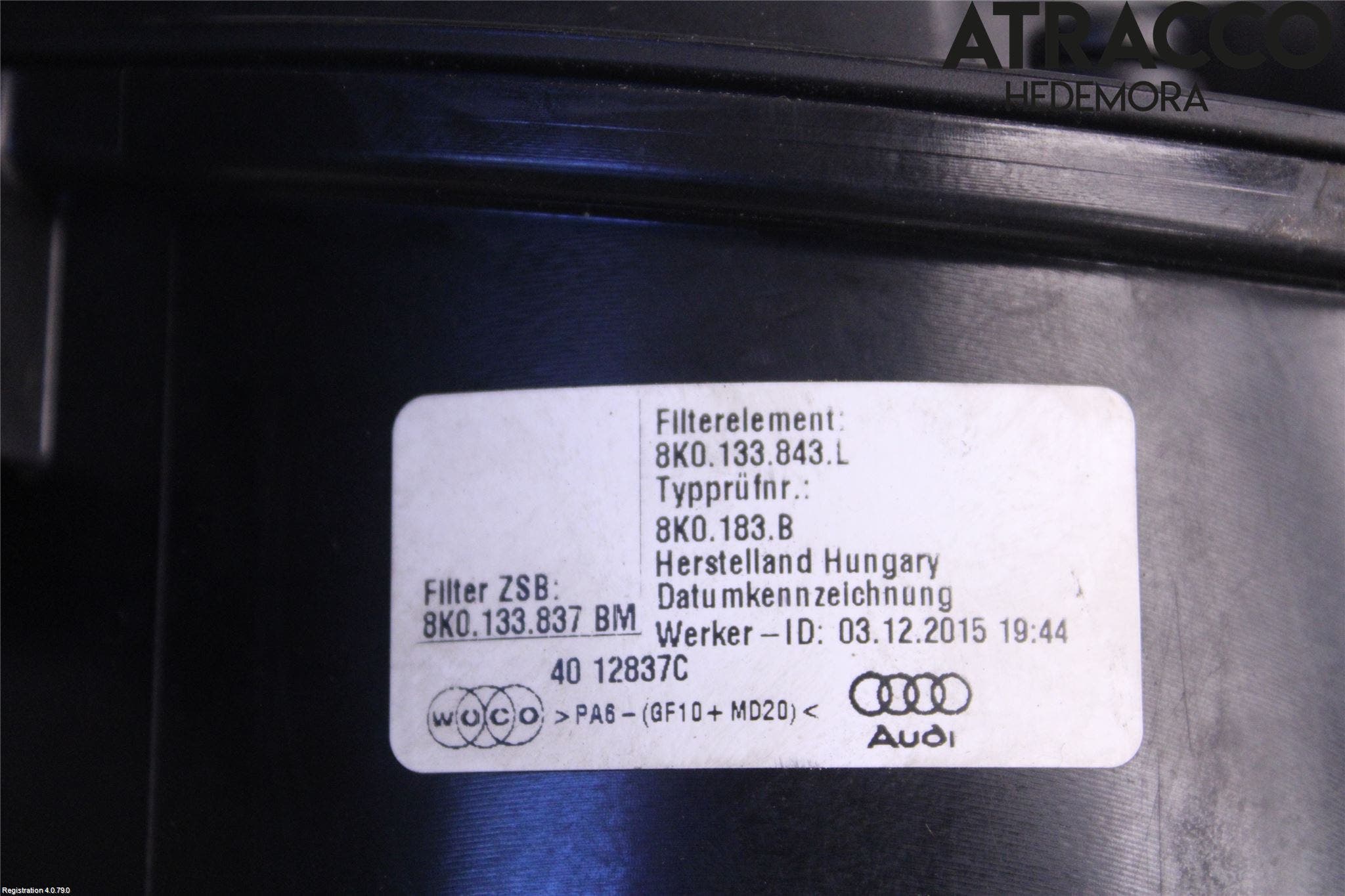 Audi A4 12-15 Luftrenare
