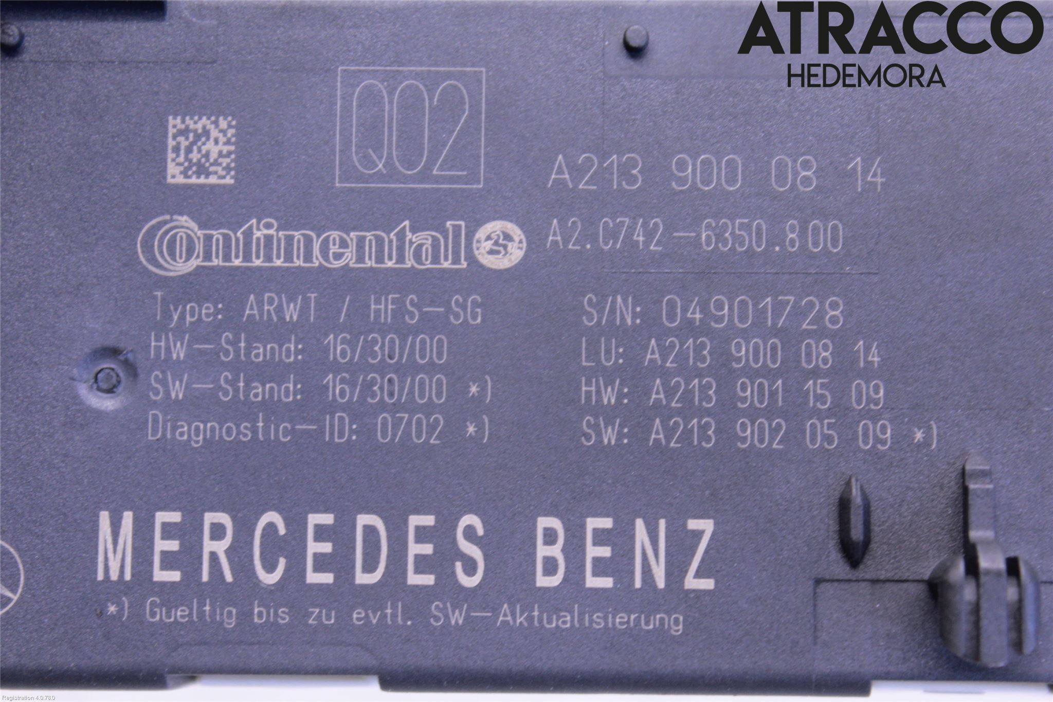 Mercedes-Benz MB E-KLASS (W213) 16-23 Styrenhet Baklucka
