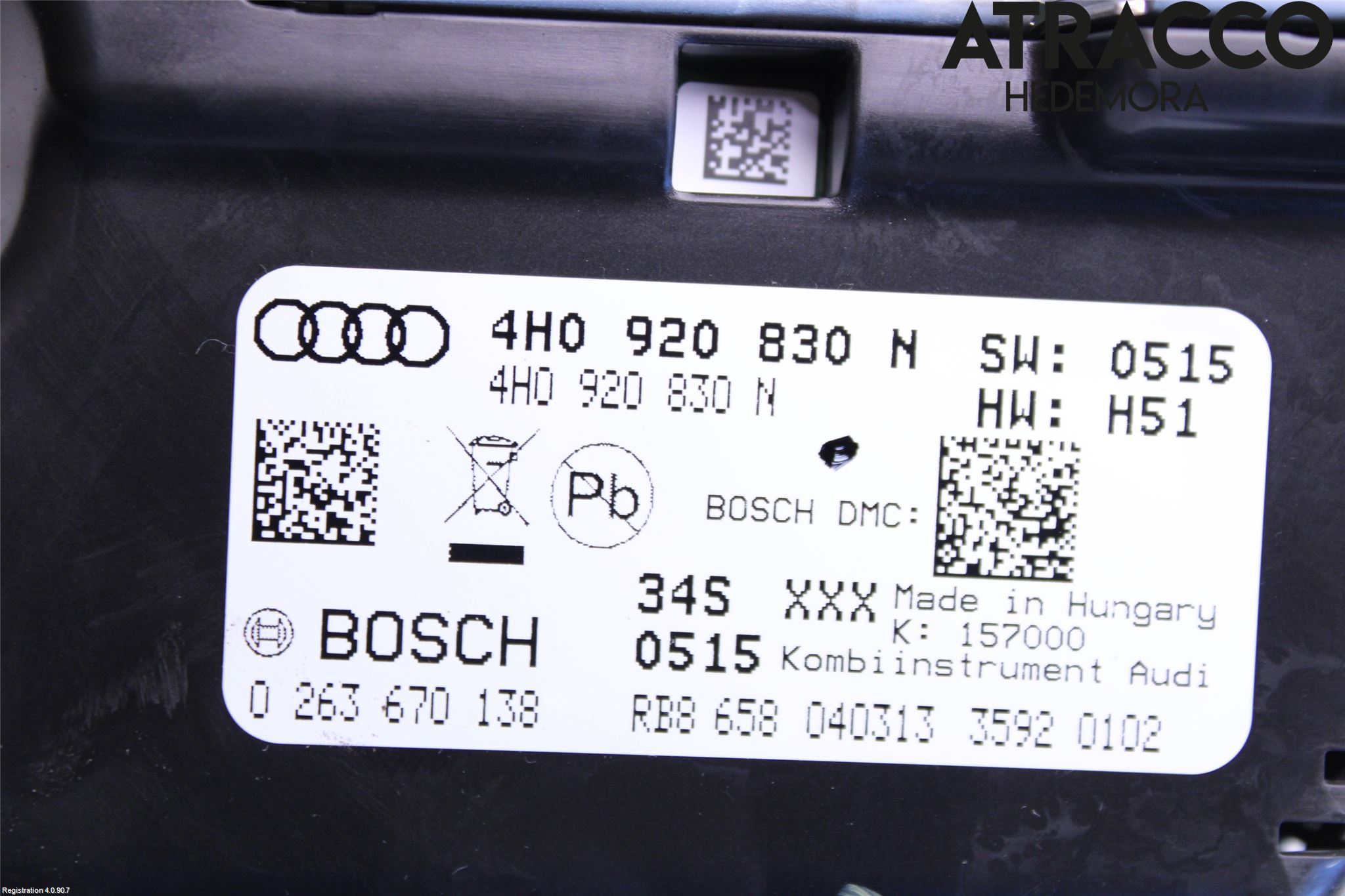Audi A8/S8 4H 10-17 Instrument Komb