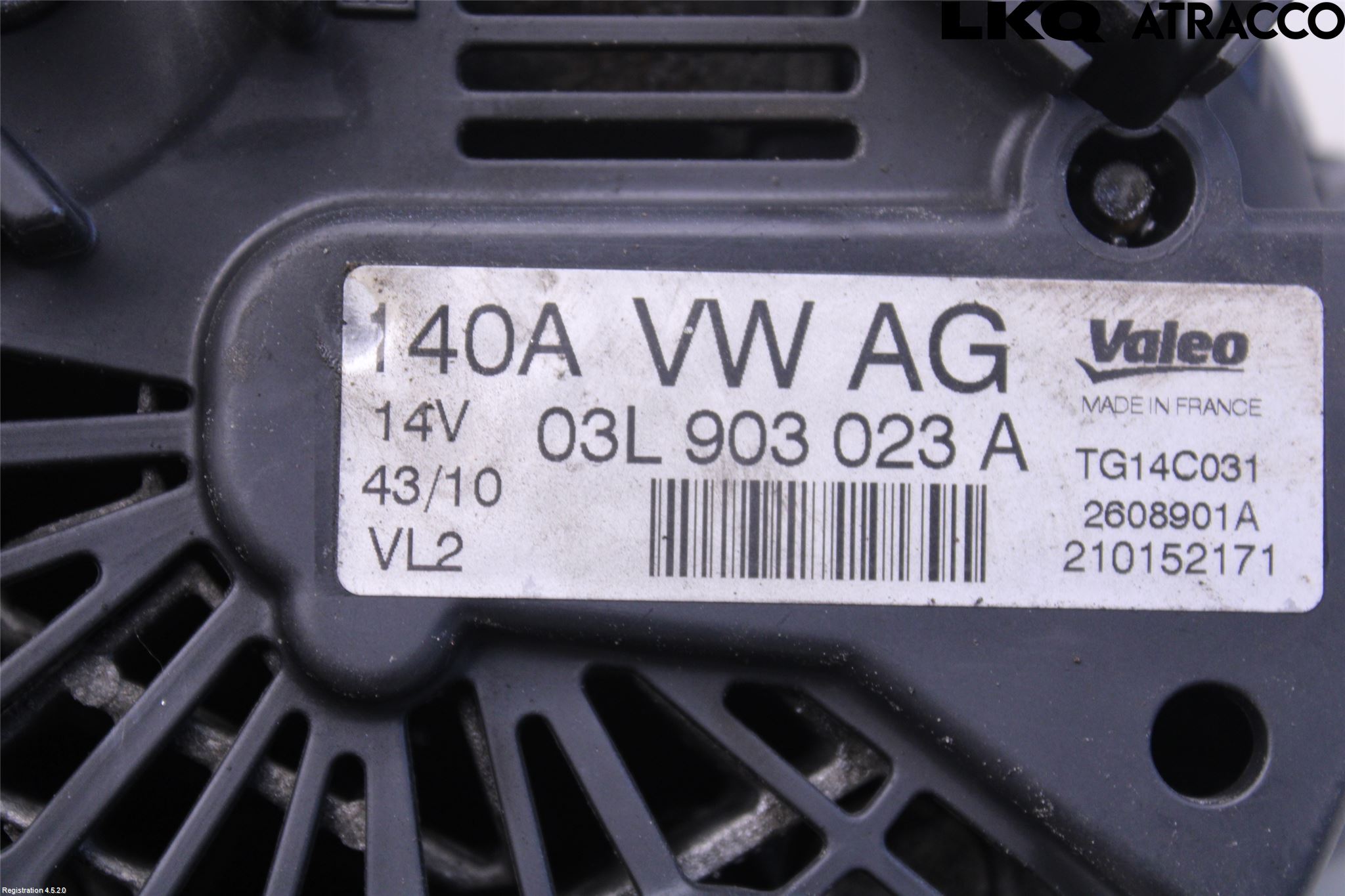 Volkswagen VW GOLF VI 09-13 Generator