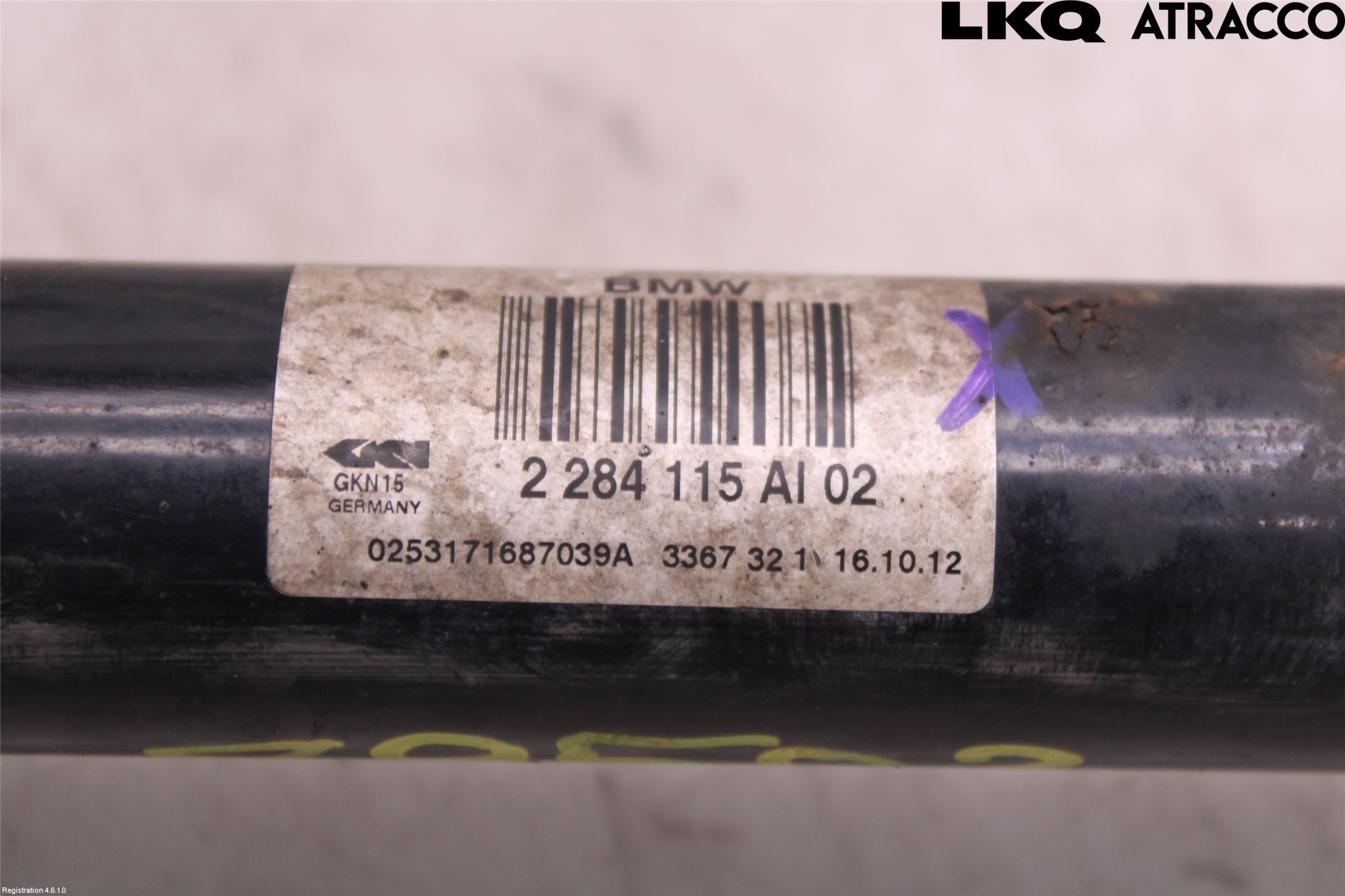BMW 5 F10/F11/F18 09-17 Drivaxel Bak Vänster