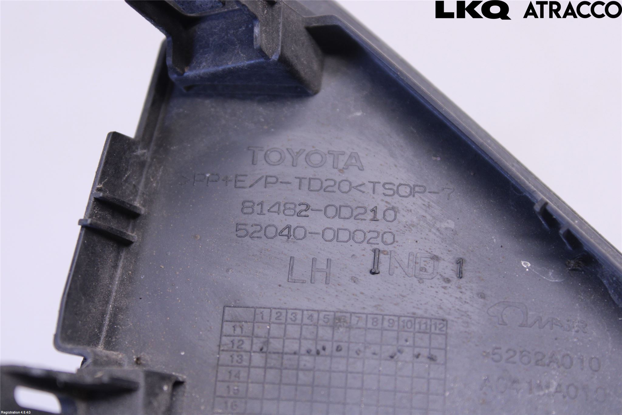 Toyota YARIS XP130 12-14 Dimljussarg Fram