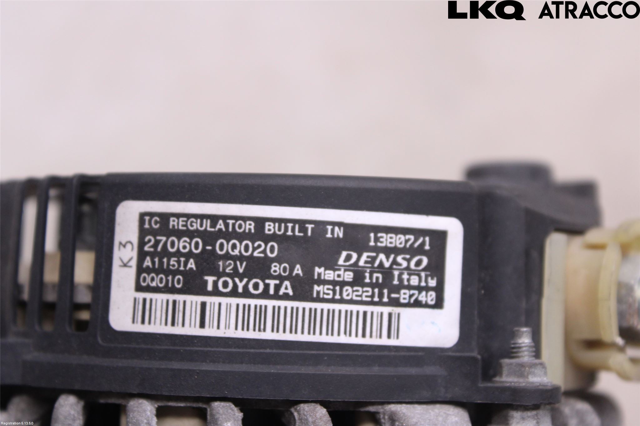 Toyota AYGO 06-14 Generator