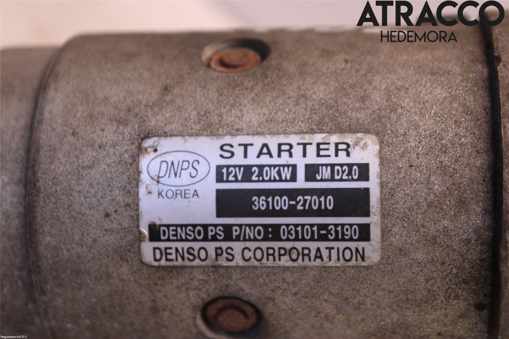 Hyundai TUCSON 05- Startmotor Diesel