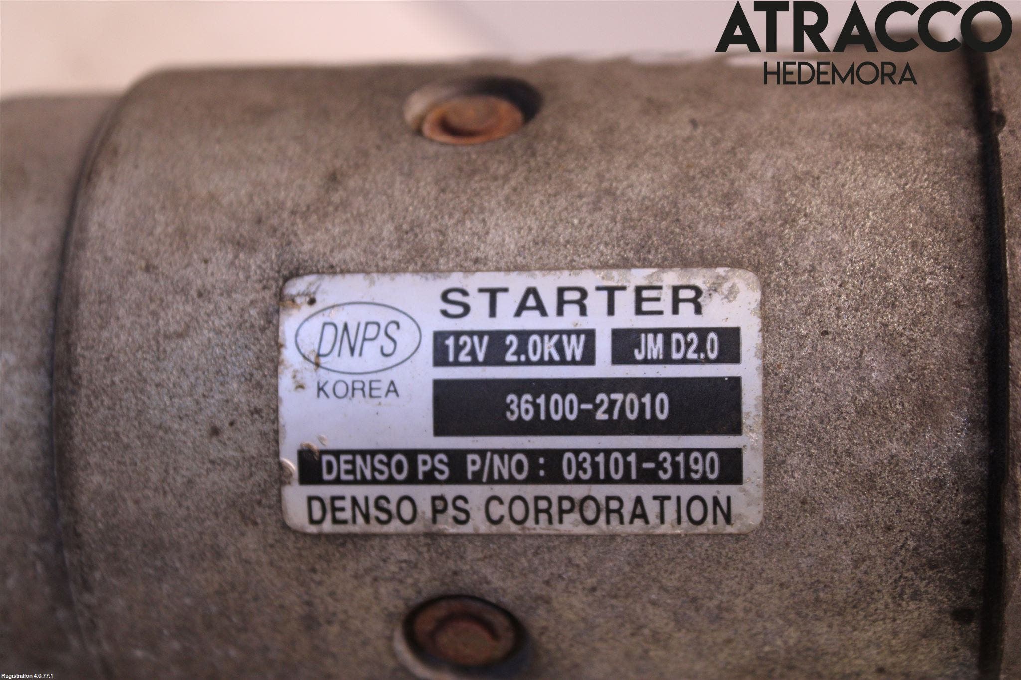 Hyundai TUCSON 05- Startmotor Diesel