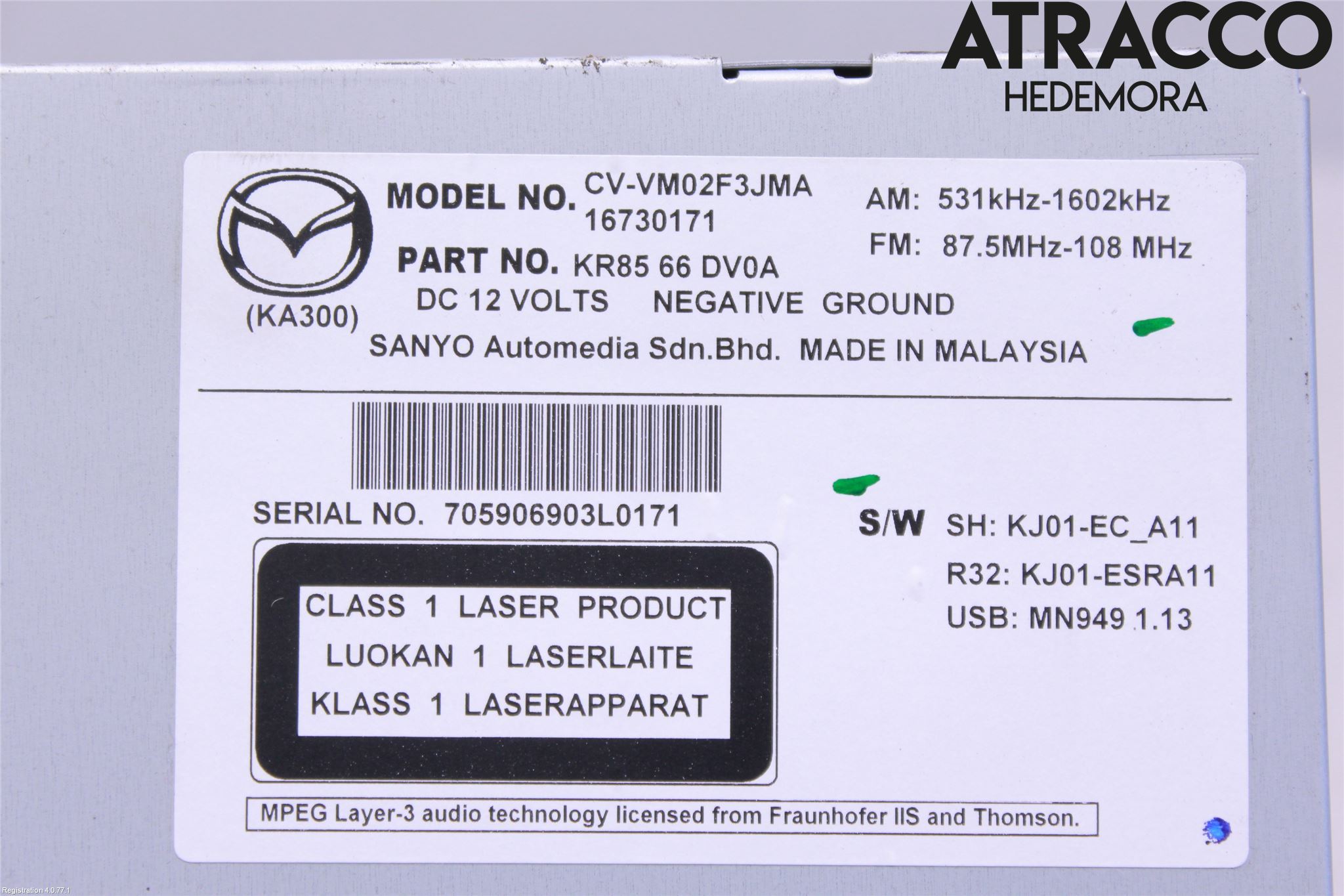 Mazda CX-5 12-17 Cd Radio - Multimediapanel