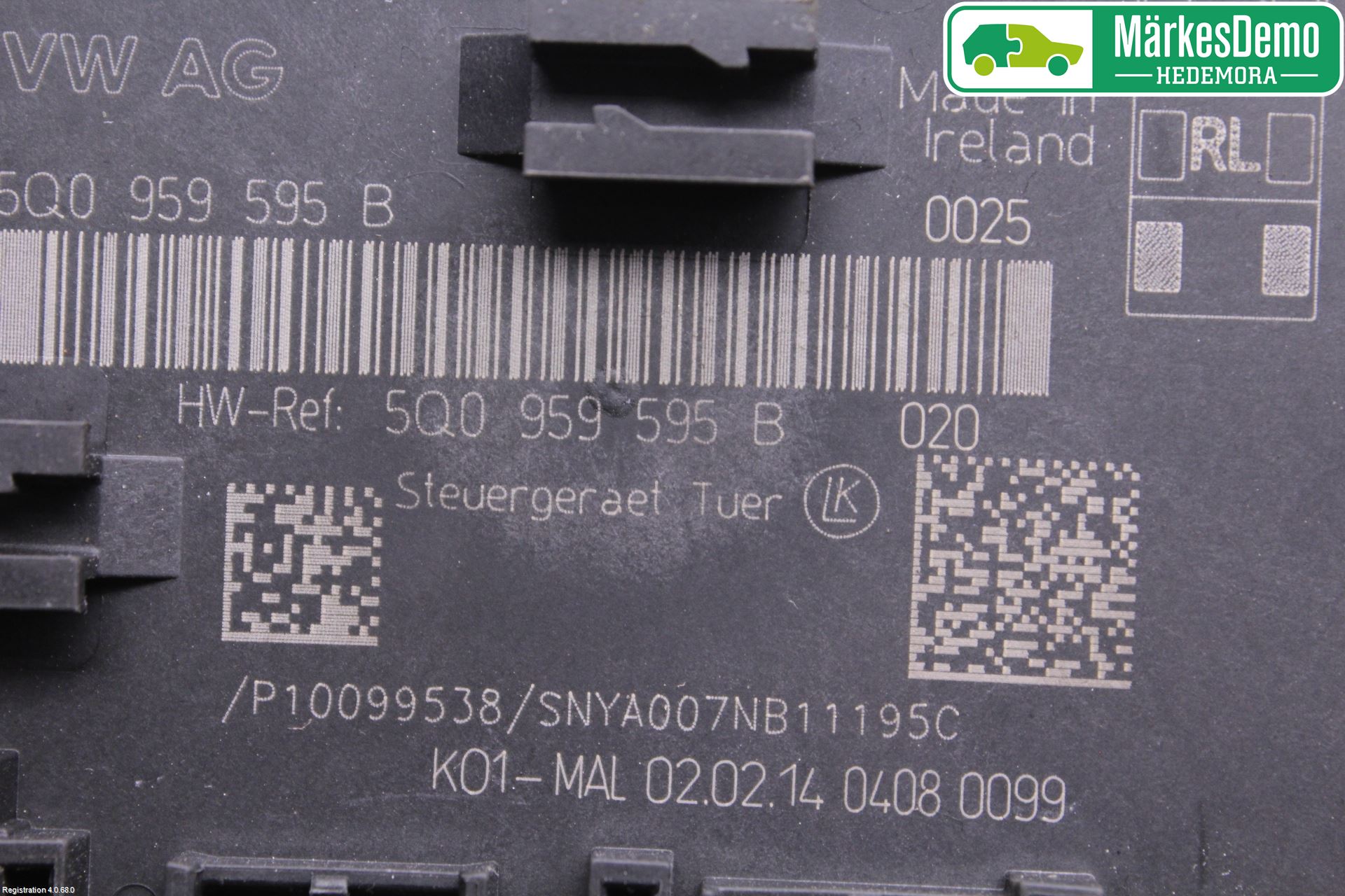 Audi A3/S3 8V 13-20 Styrenhet Dörr