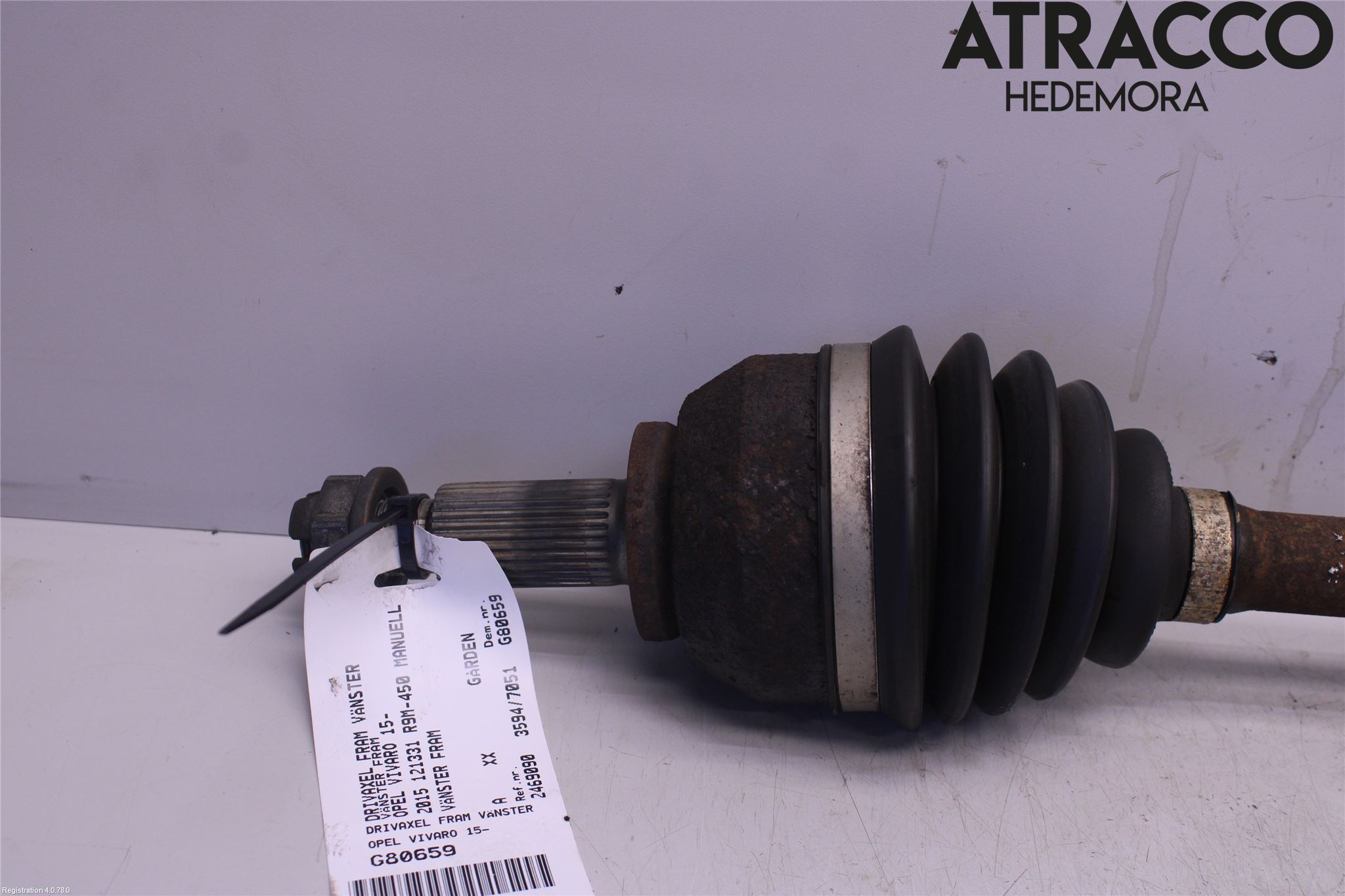 Opel VIVARO 15-19 Drivaxel Fram Vänster