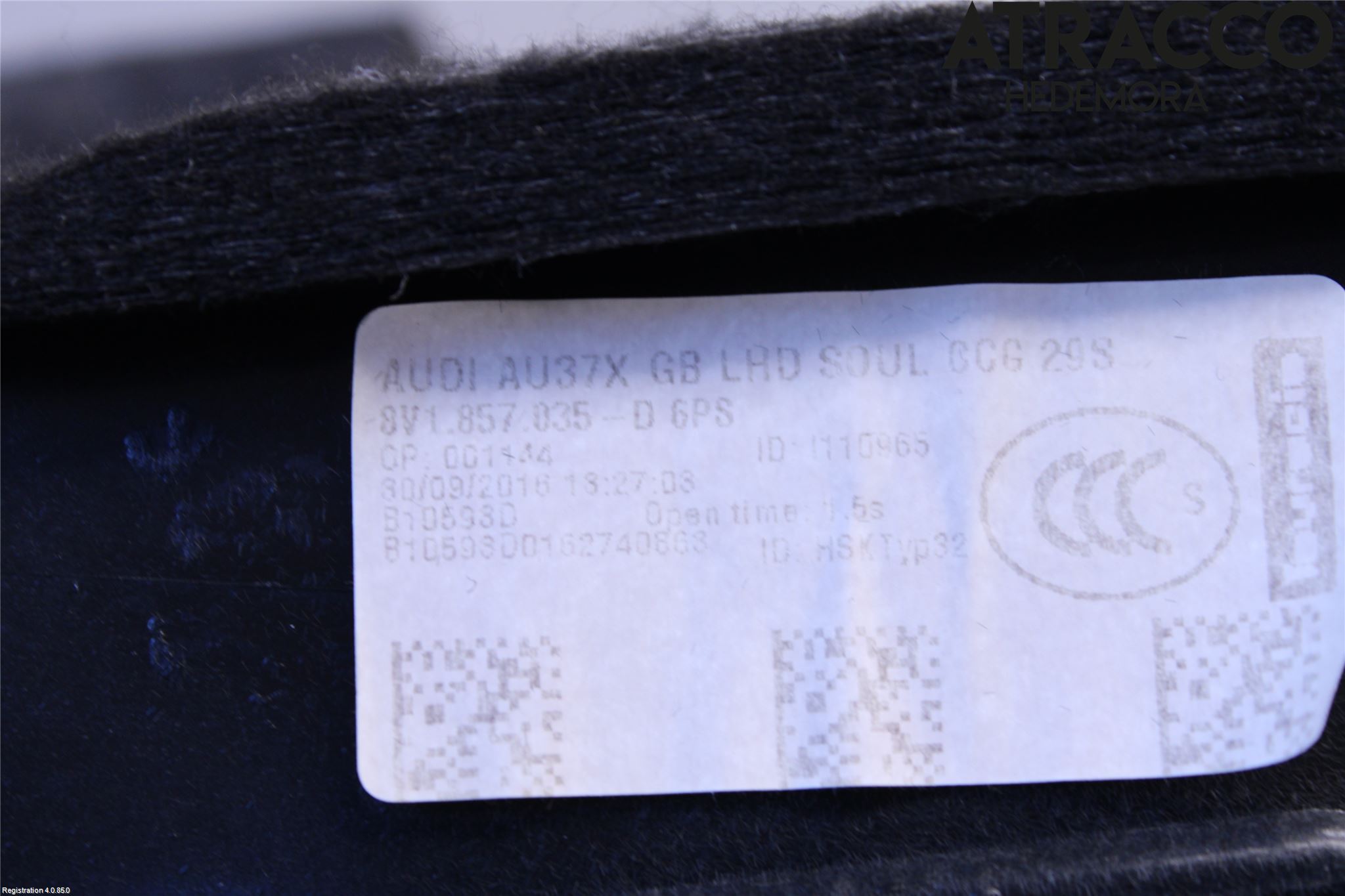 Audi A3/S3 8V 13-20 Handskfack