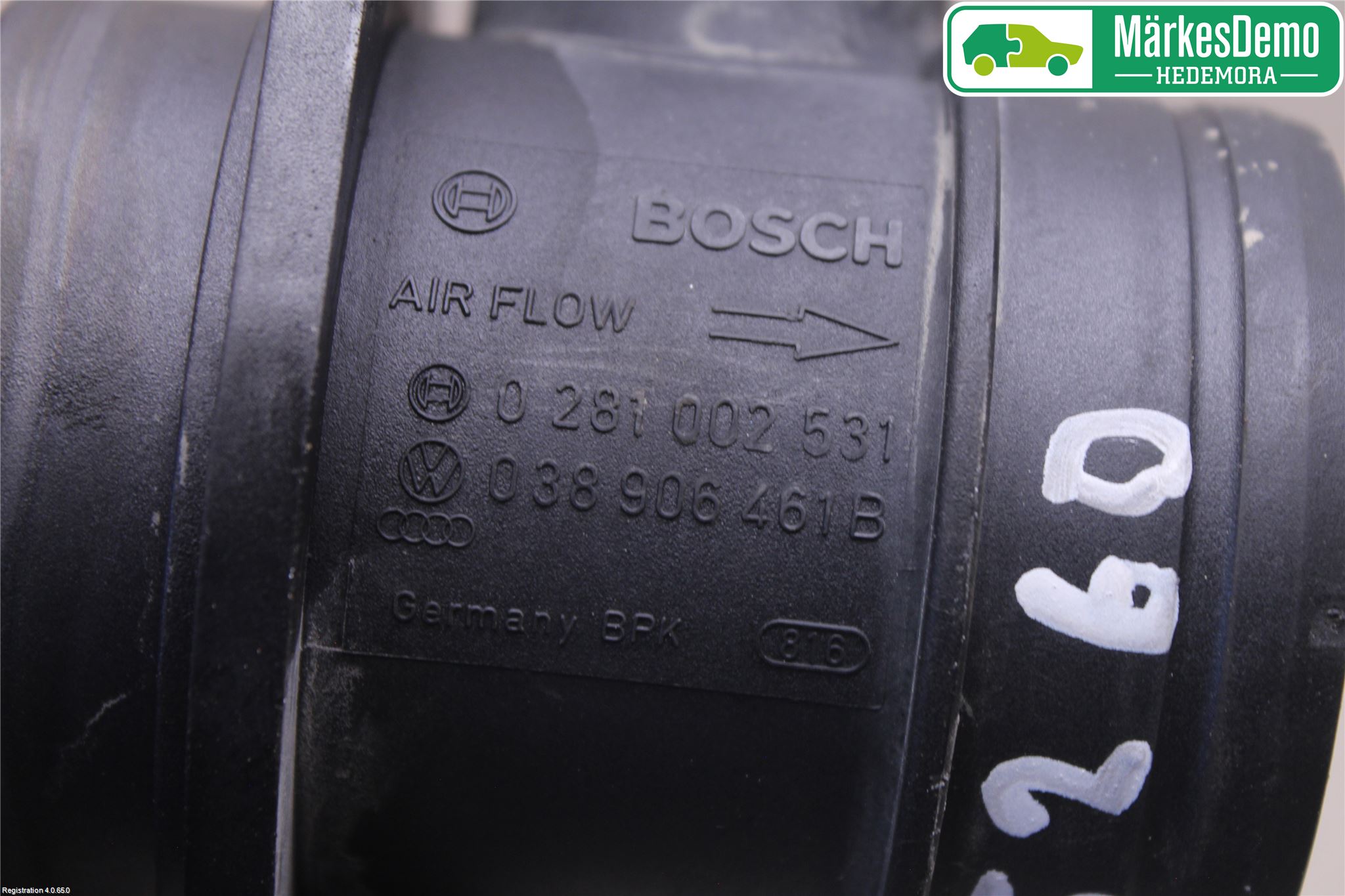 Volkswagen VW CADDY      04-10 Injluftmassamätare