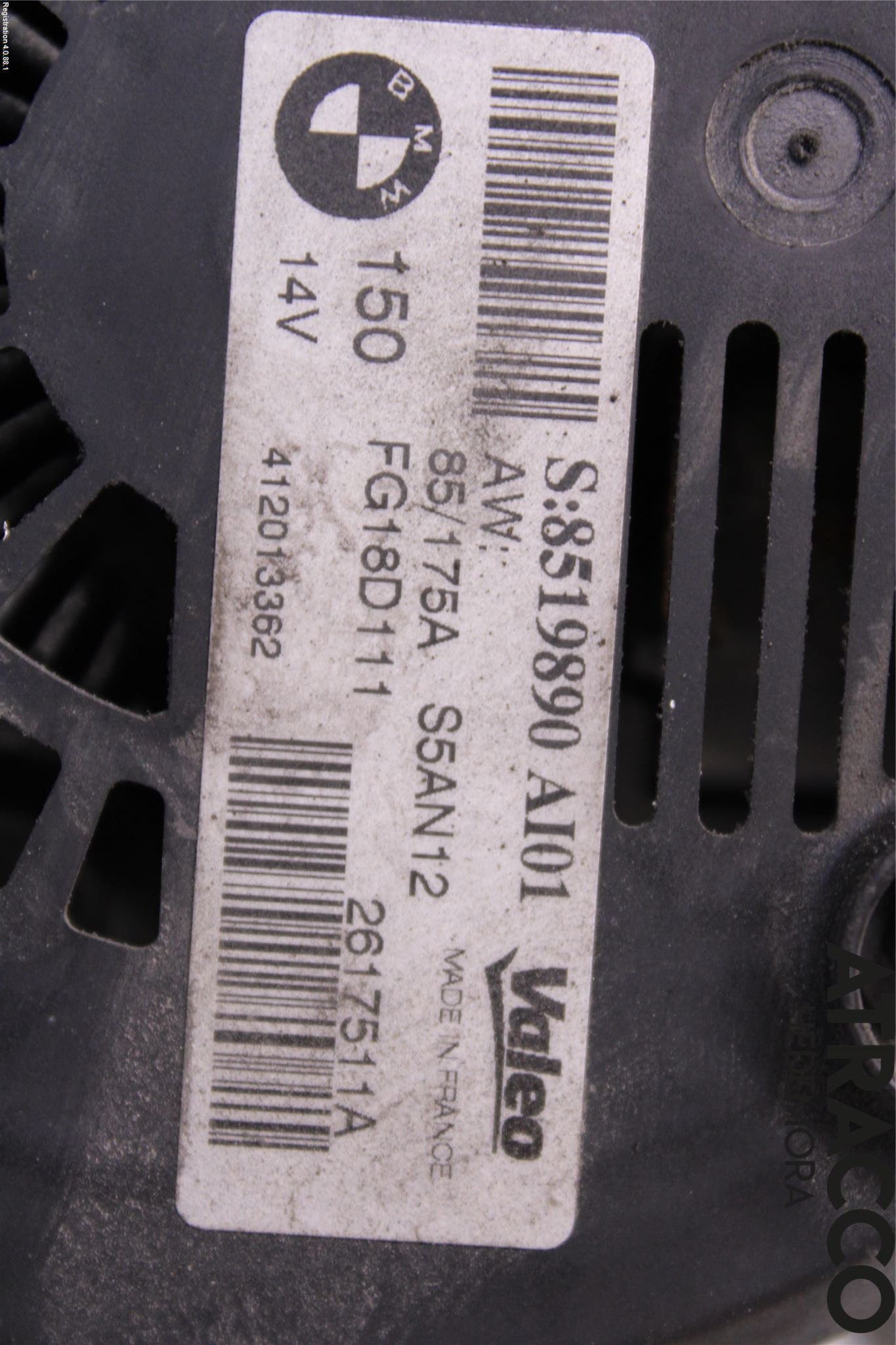 BMW 3 F30/F31/F80 12-19 Generator