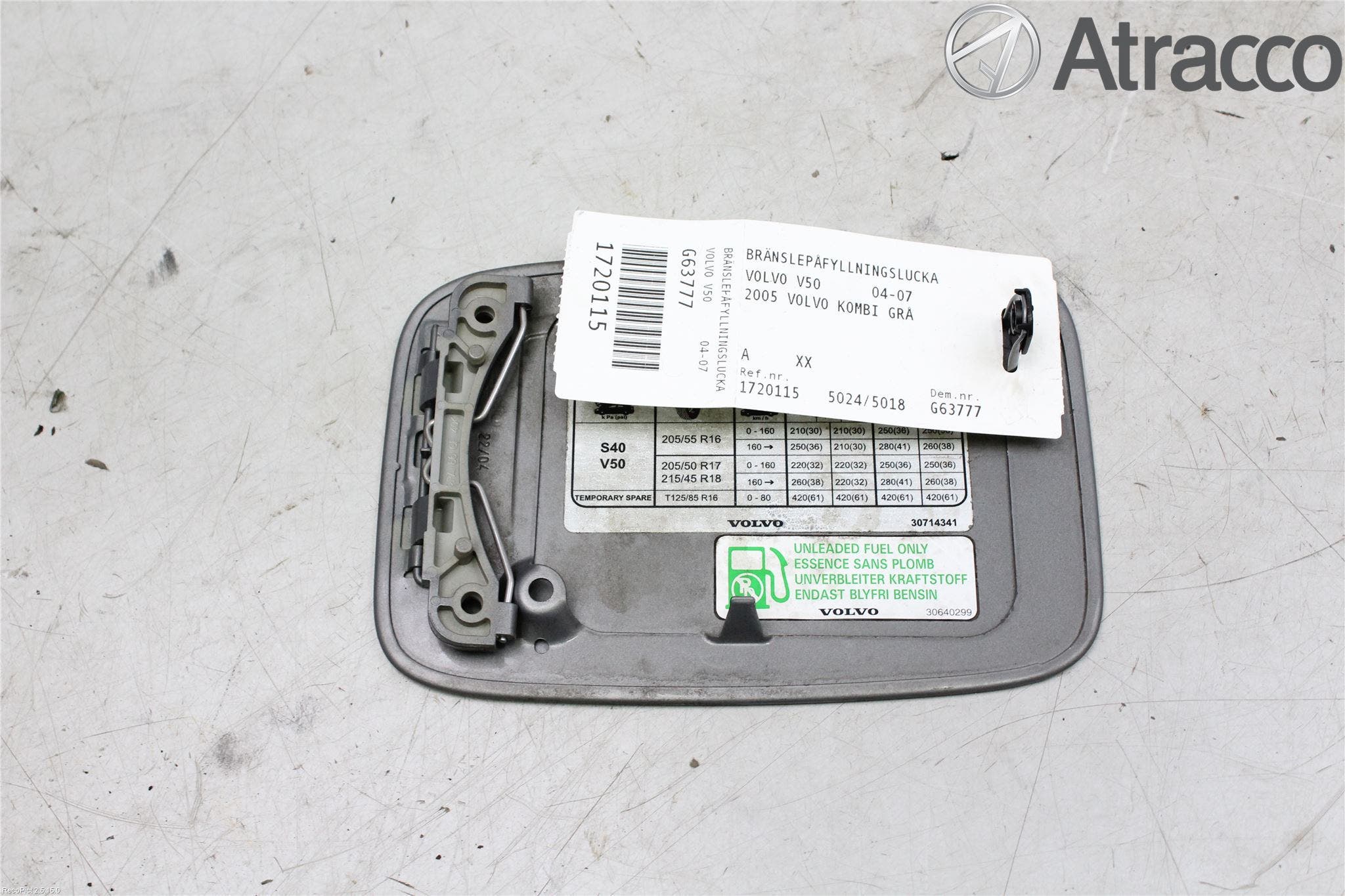 Volvo V50 04-07 Tanklucka