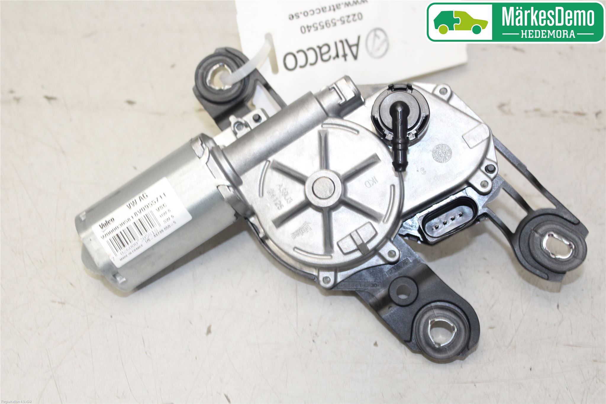 Audi A3/S3 8V 13-20 Torkarmotor Baklucka