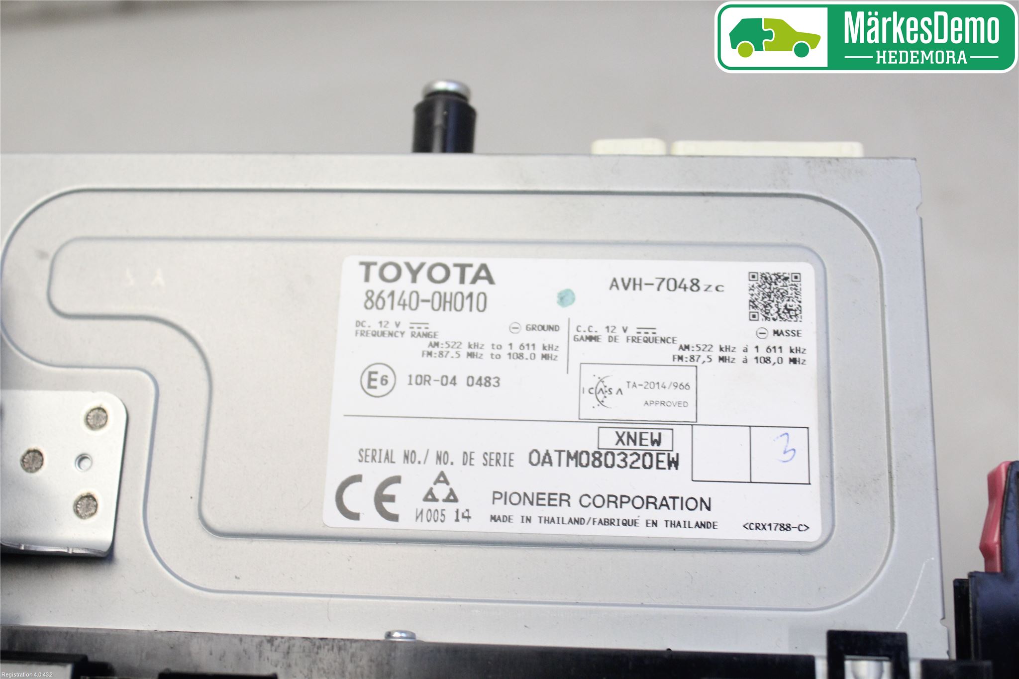 Toyota AYGO 15-21 Cd Radio - Multimediapanel