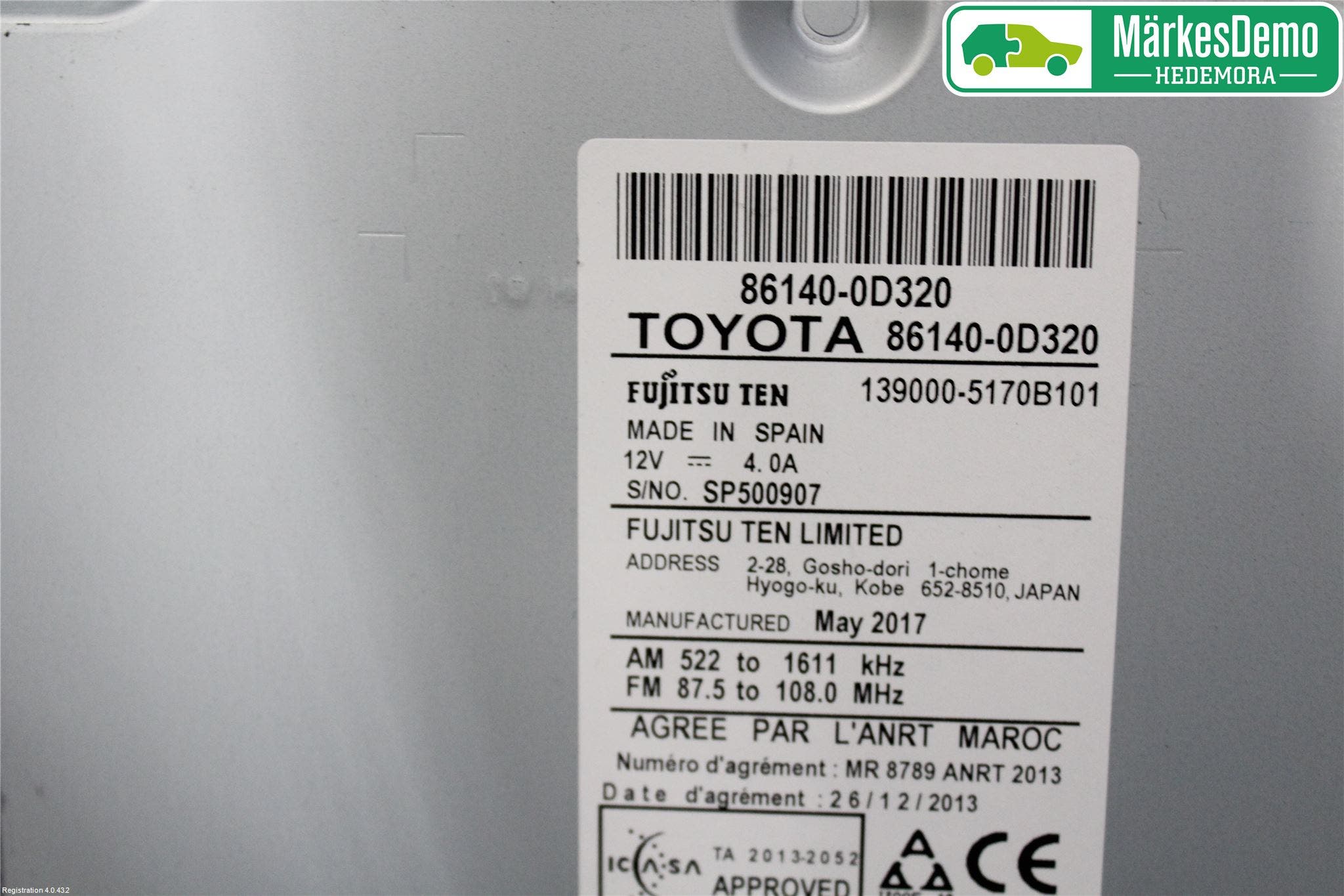 Toyota YARIS XP130 15-20 Cd Radio - Multimediapanel