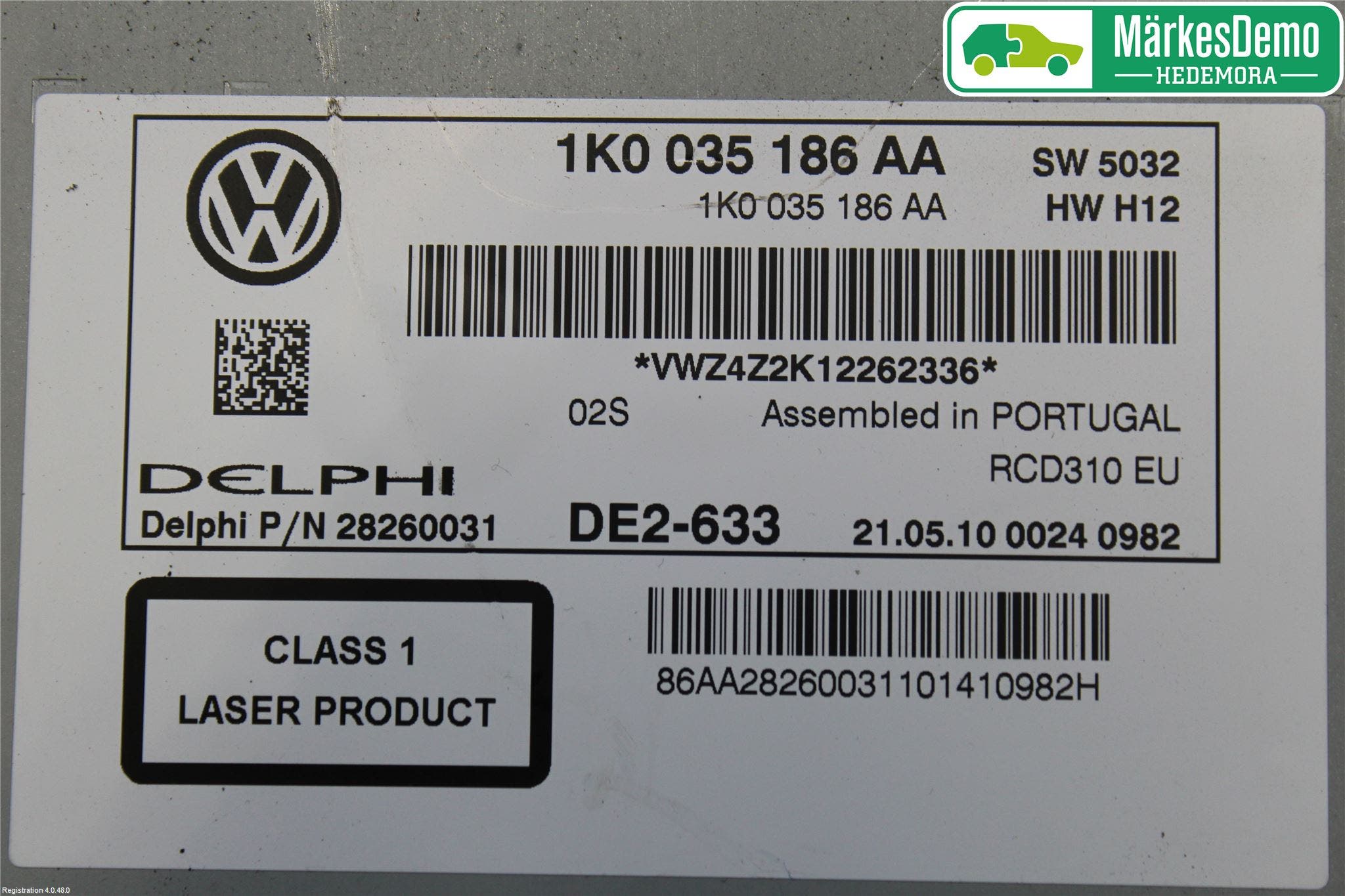 Volkswagen VW GOLF VI 09-13 Cd Radio - Multimediapanel