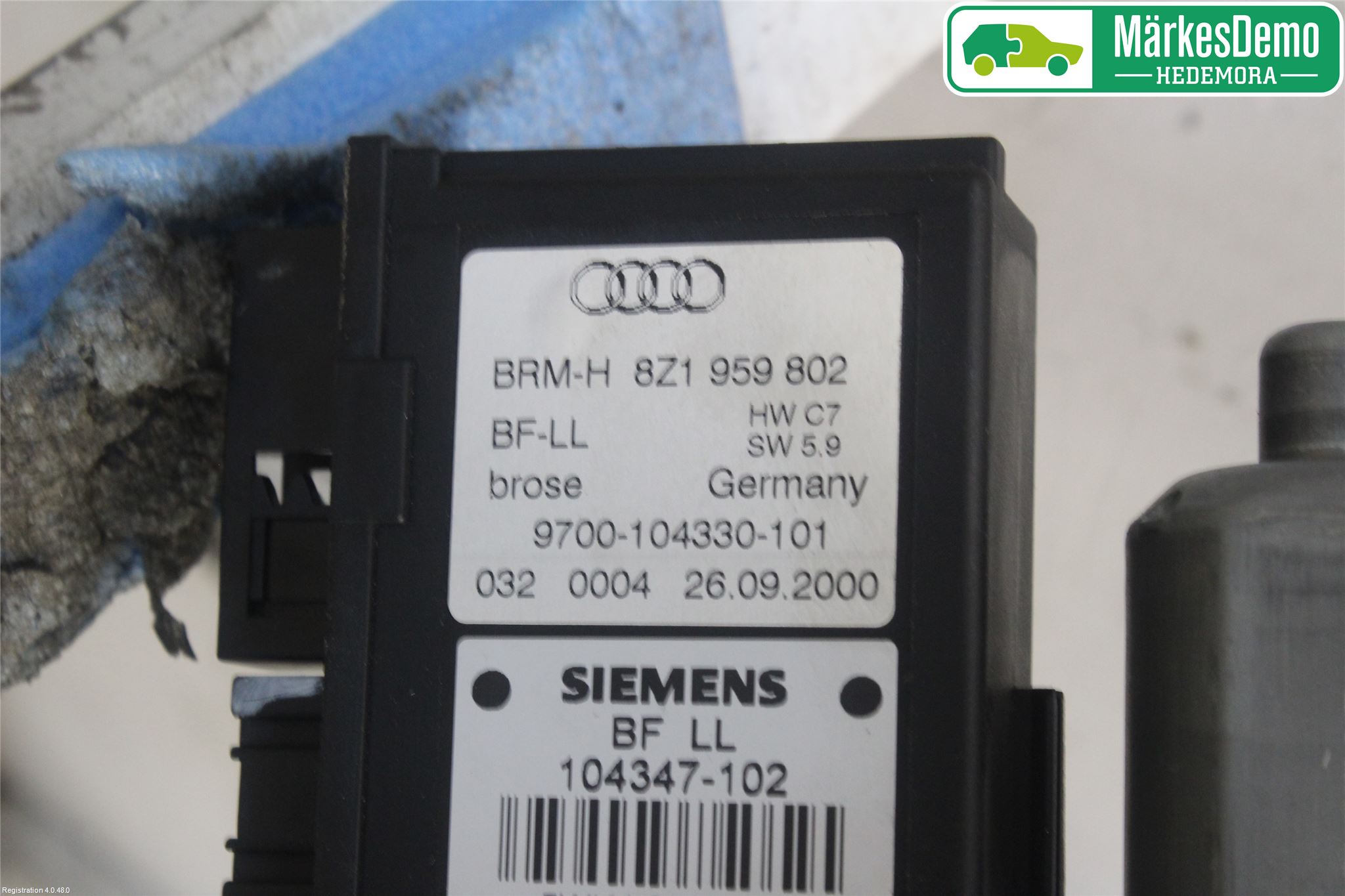 Audi A2 Fönsterhiss El Kompl