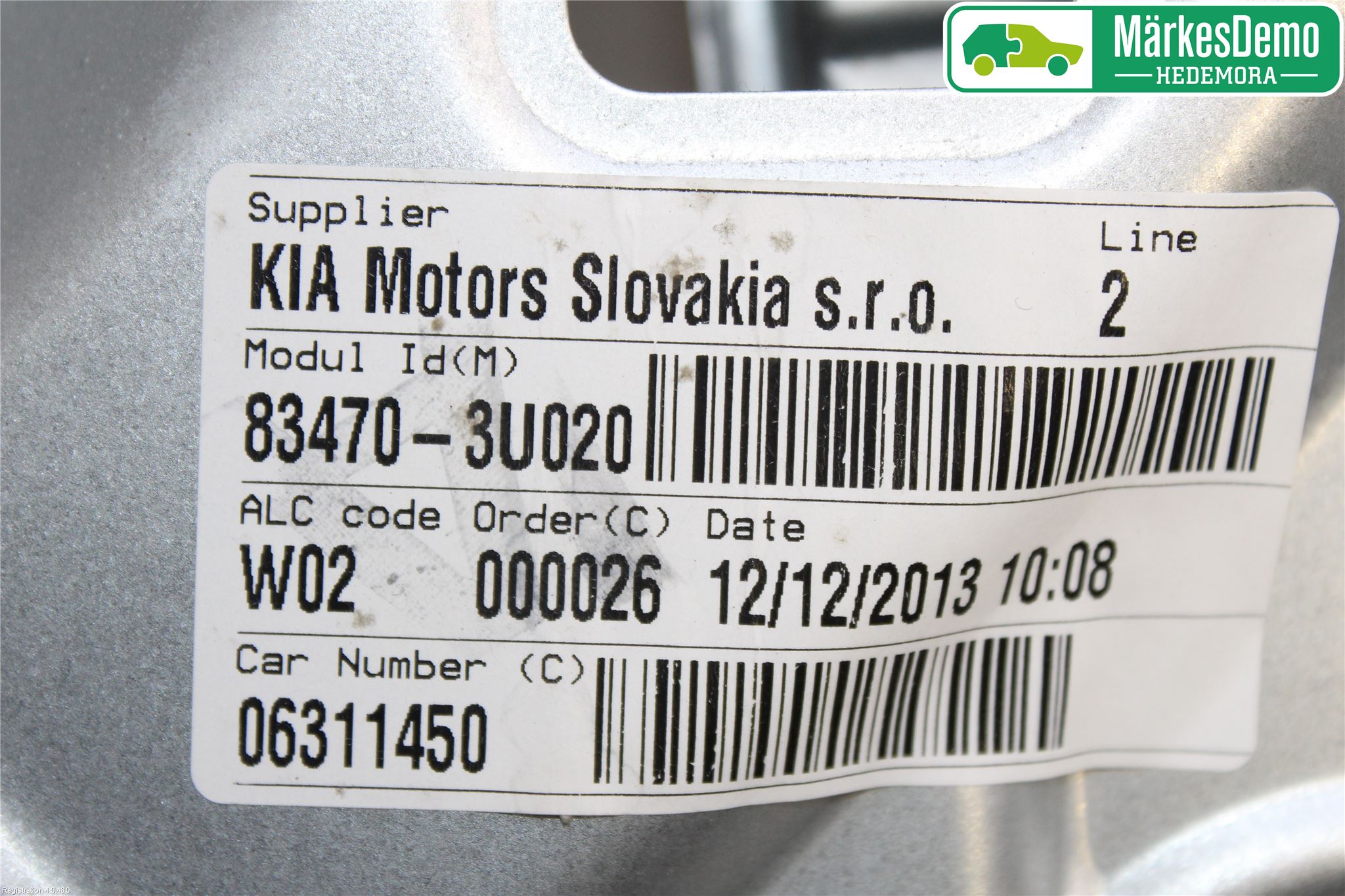 Kia SPORTAGE (SL) 11-15 Fönsterhiss El Kompl