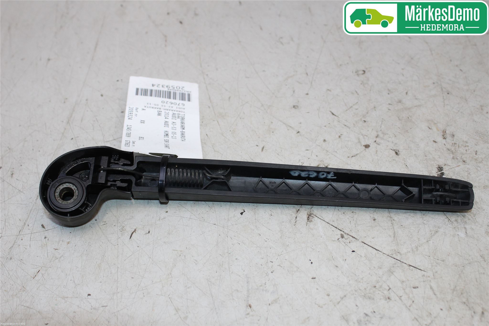 Audi A3/S3 8V 13-20 Torkararm-Bakruta