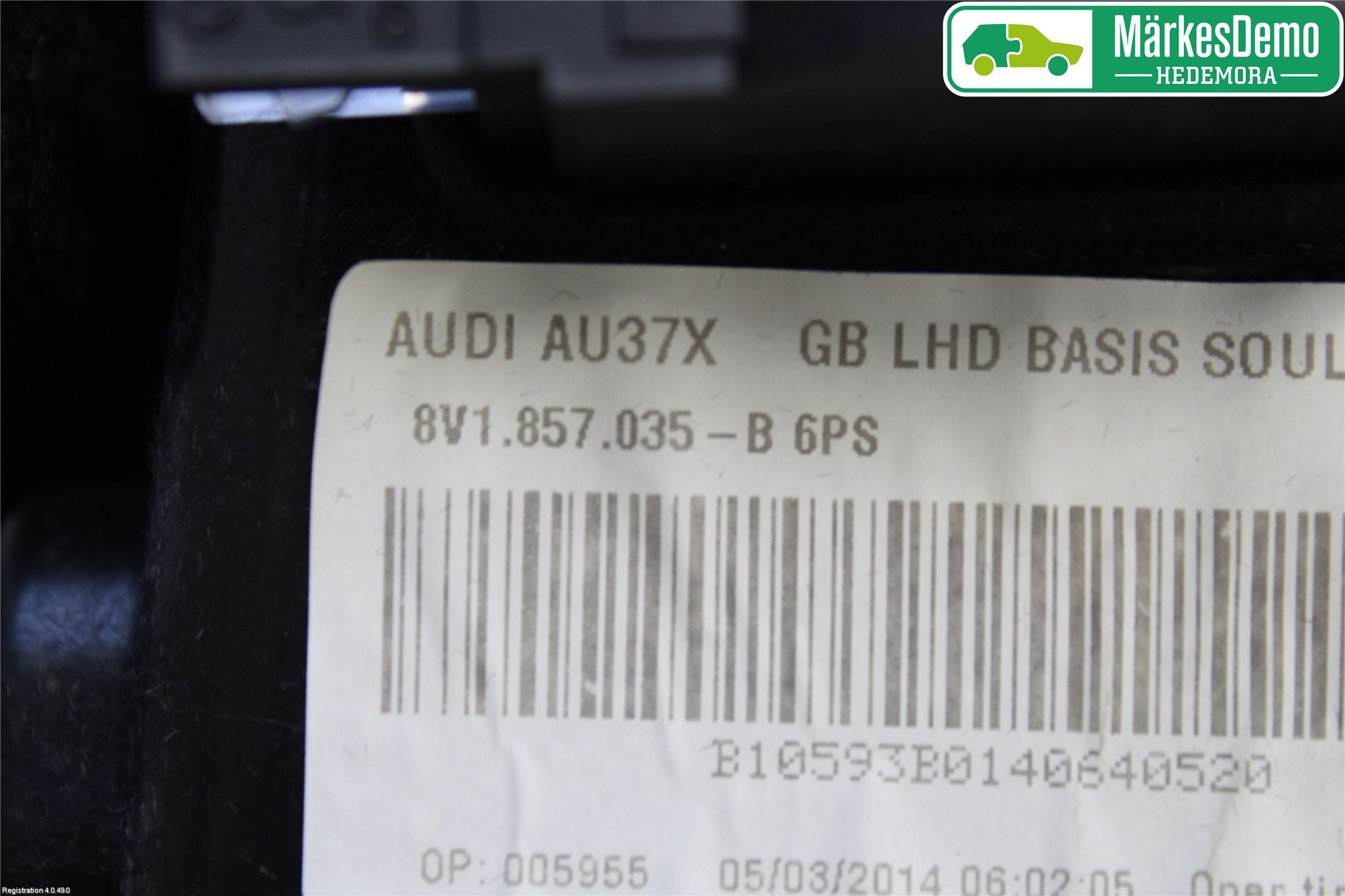 Audi A3/S3 8V 13-20 Handskfack