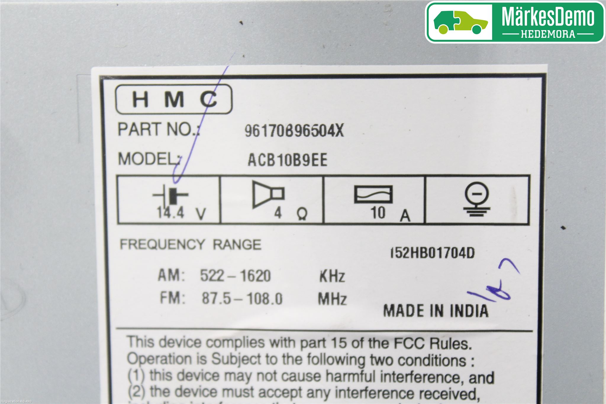 Hyundai i10 BA 17-20 Cd Radio - Multimediapanel