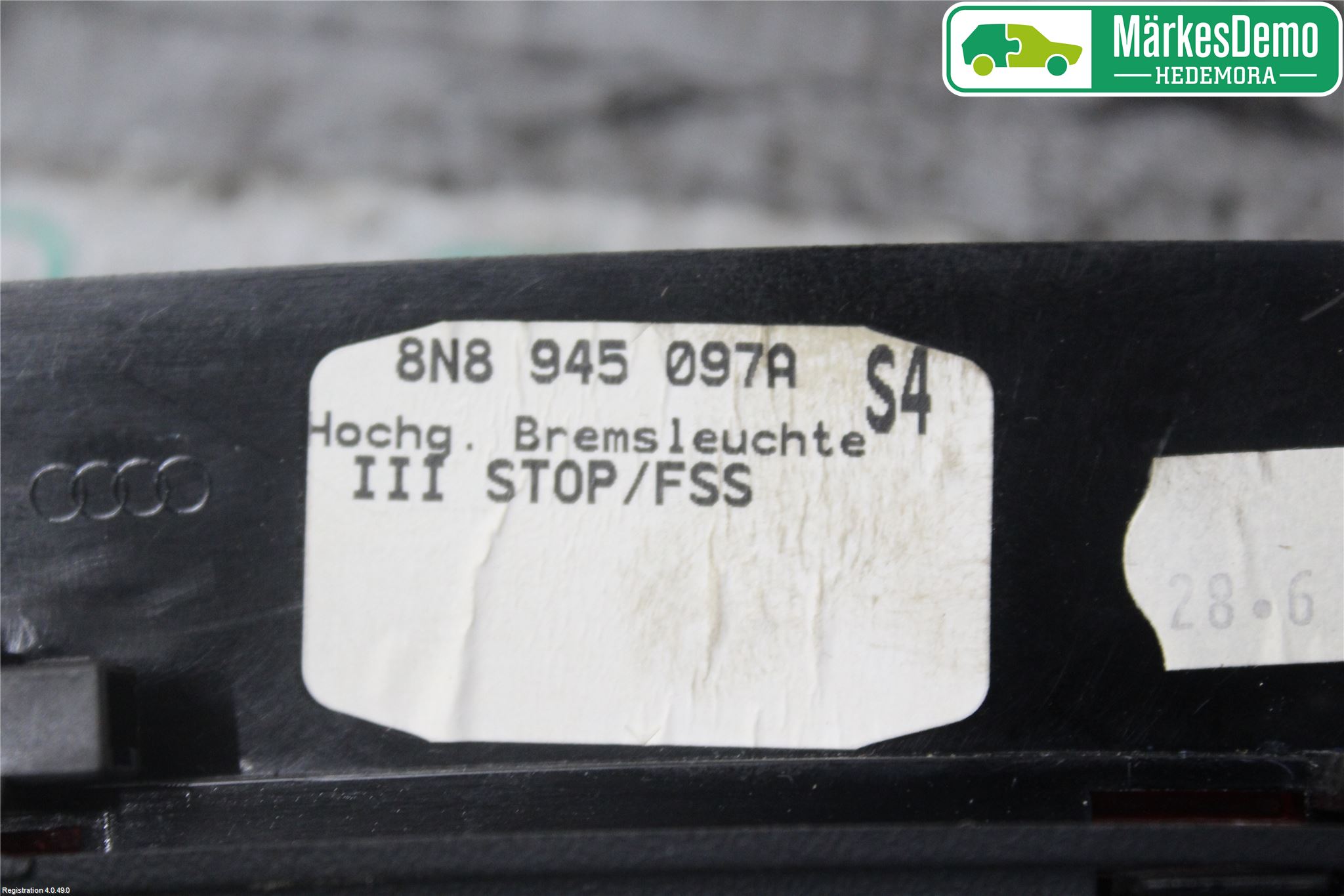 Audi TT 99-06 Bromsljus Bakruta