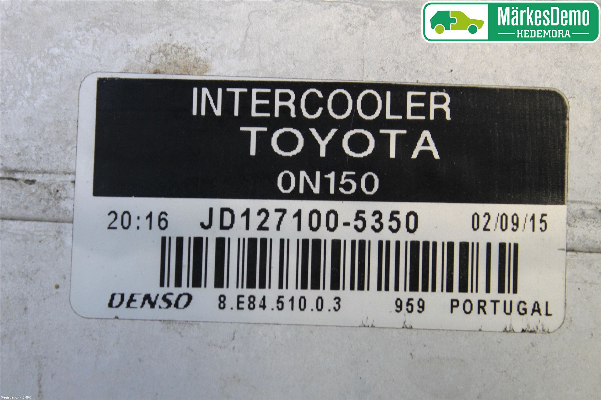 Toyota AURIS 10-12 Laddluft-Intercooler Kyl