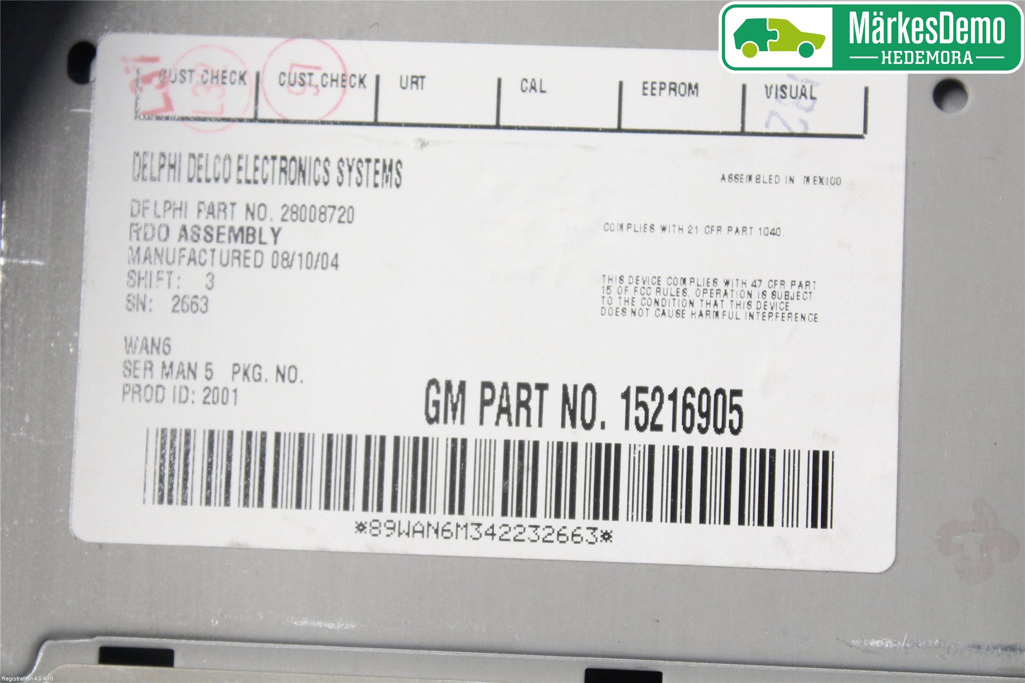 Chevrolet COLORADO Cd Radio - Multimediapanel