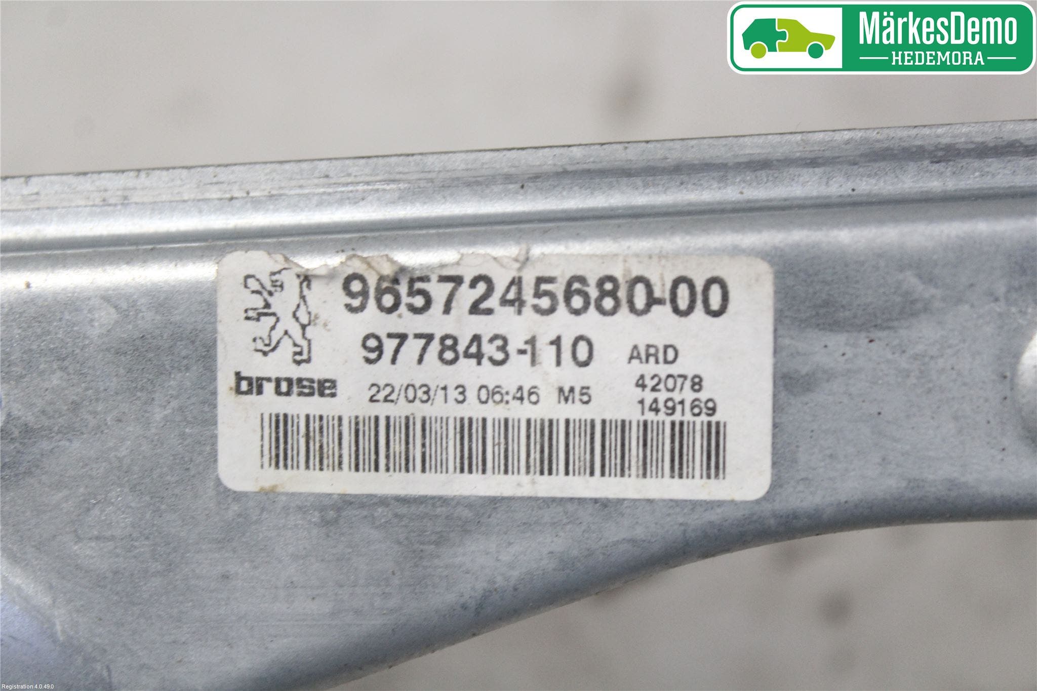 Peugeot 308 08-13 Fönsterhissmekanism