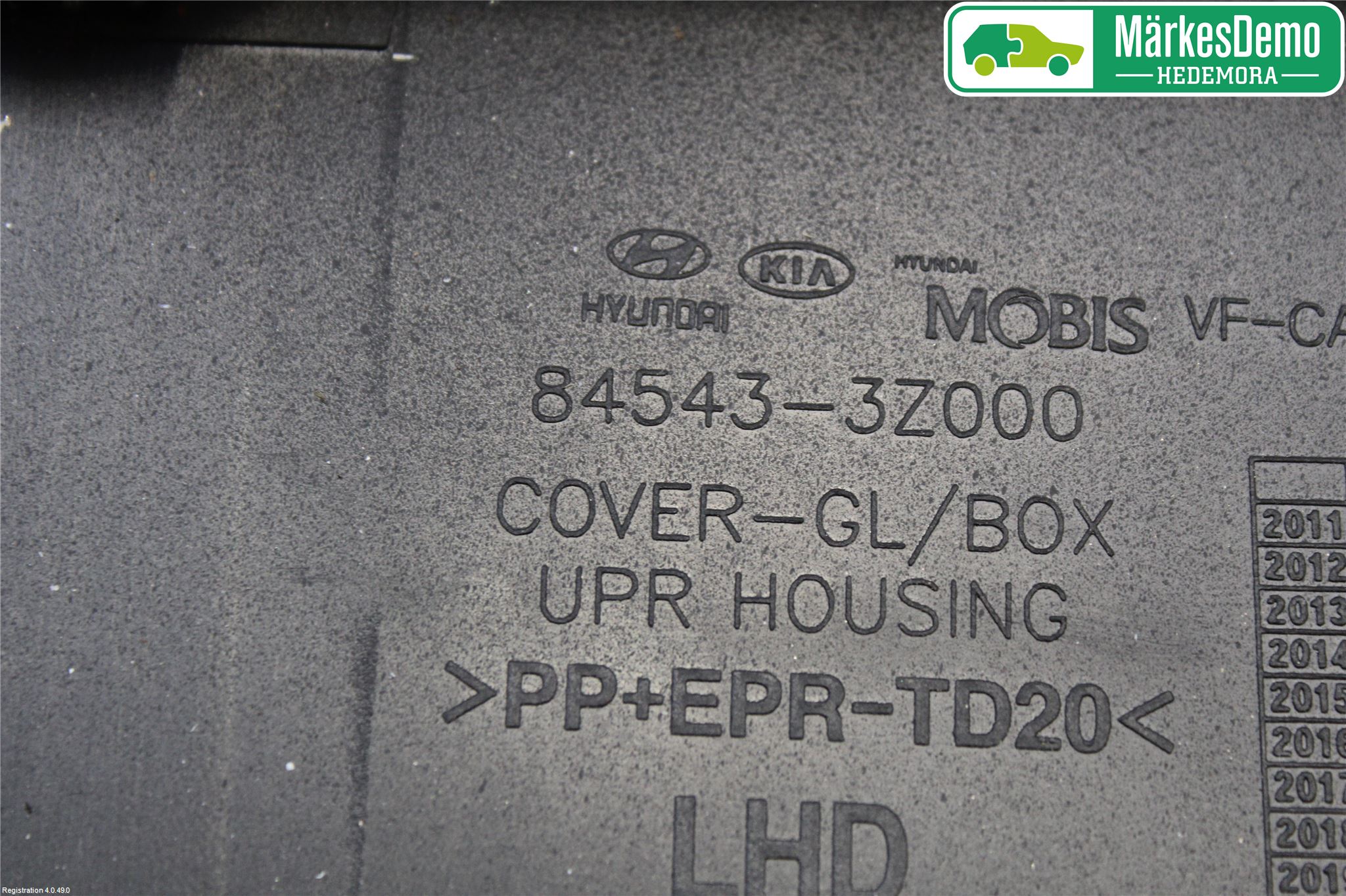 Hyundai i40 08-15 Handskfack Insats