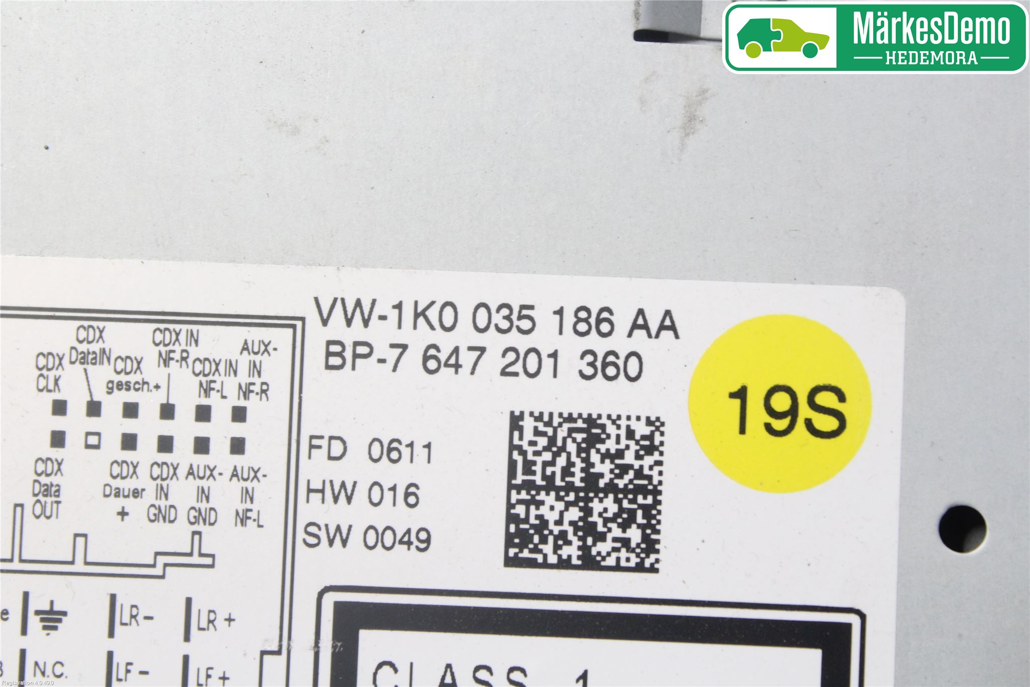 Volkswagen VW GOLF VI 09-13 Cd Radio - Multimediapanel